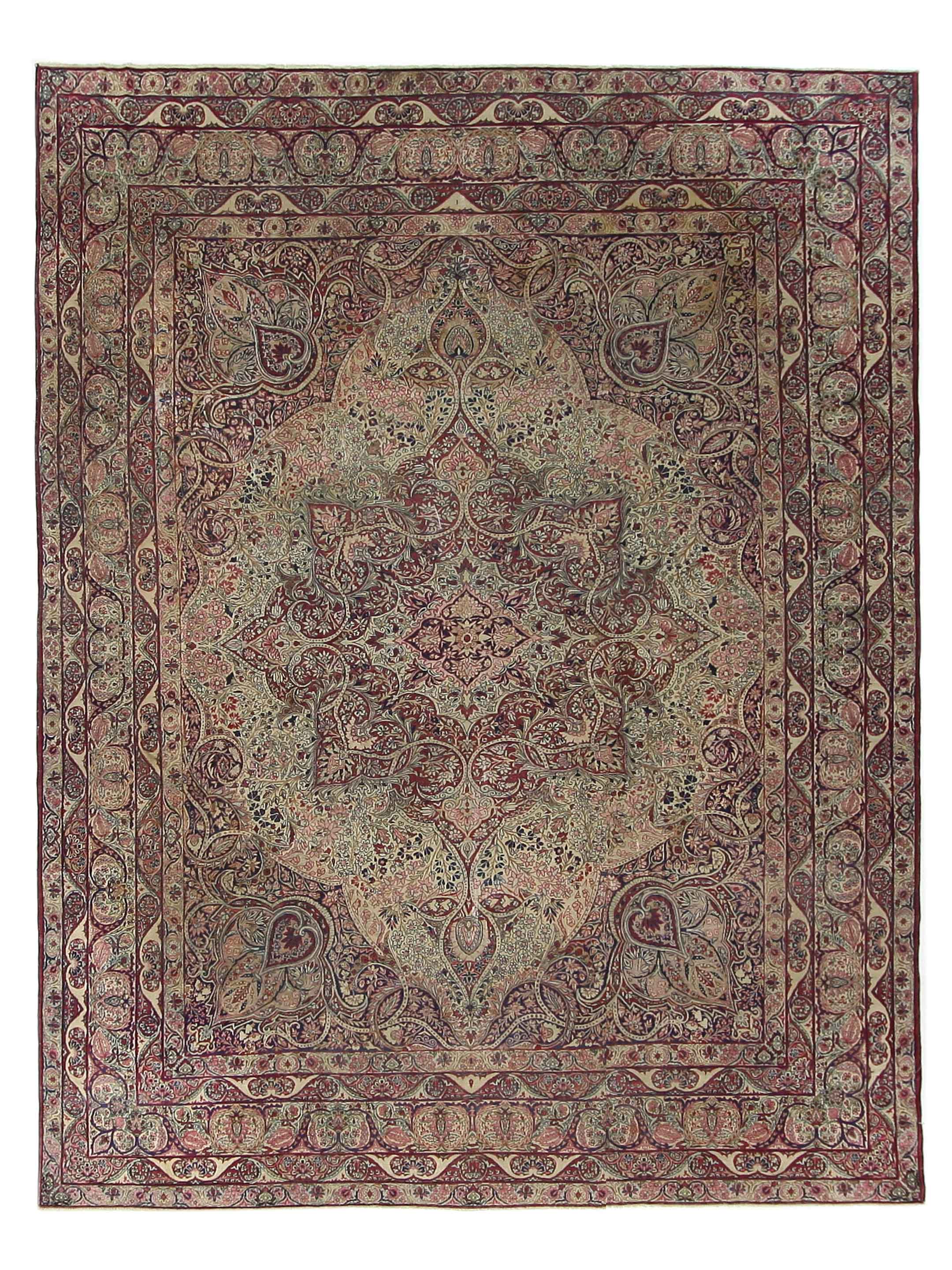 Antique Raver Kerman Coral 9x12