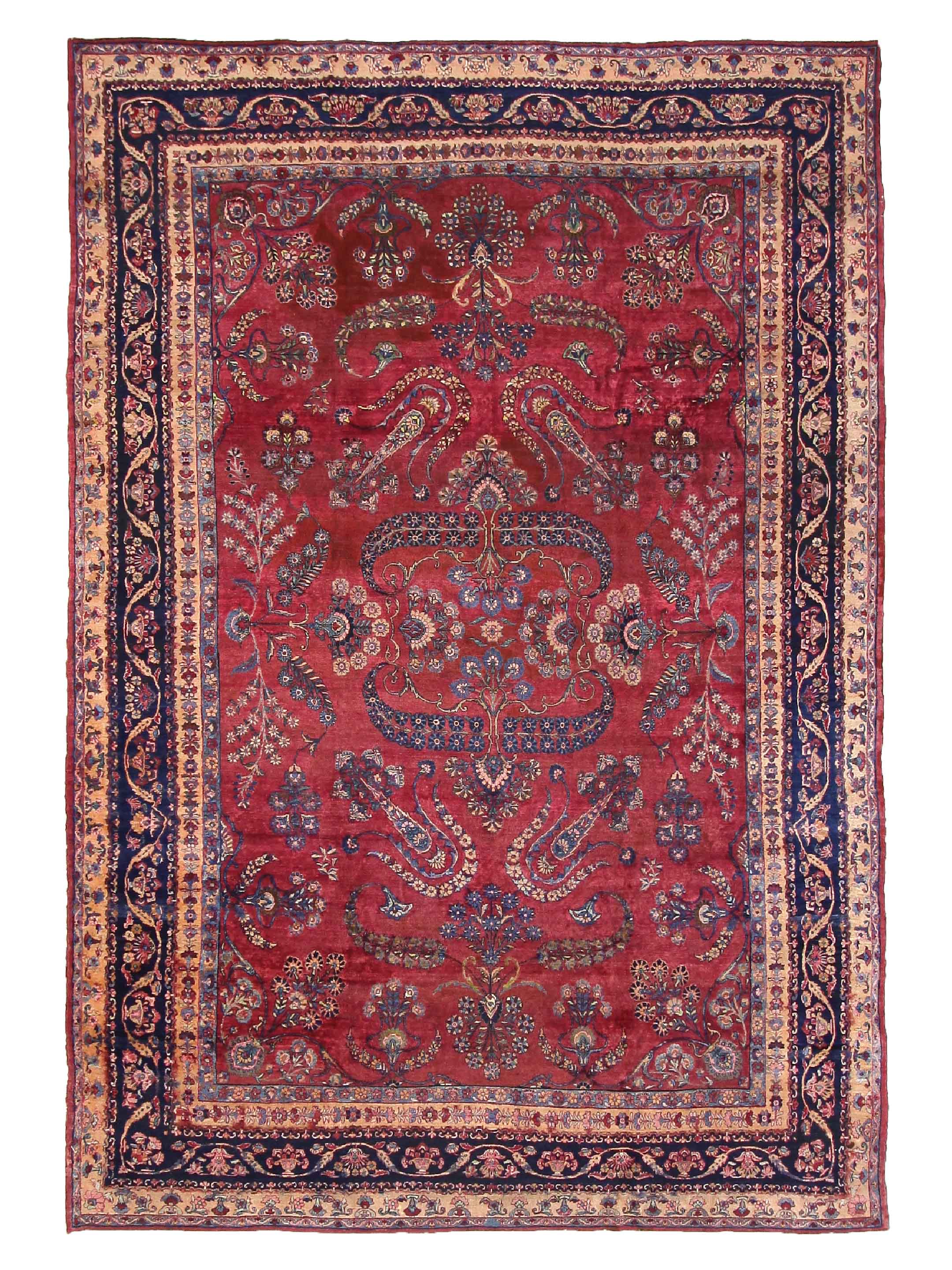 Antique Kerman Rust 9x14