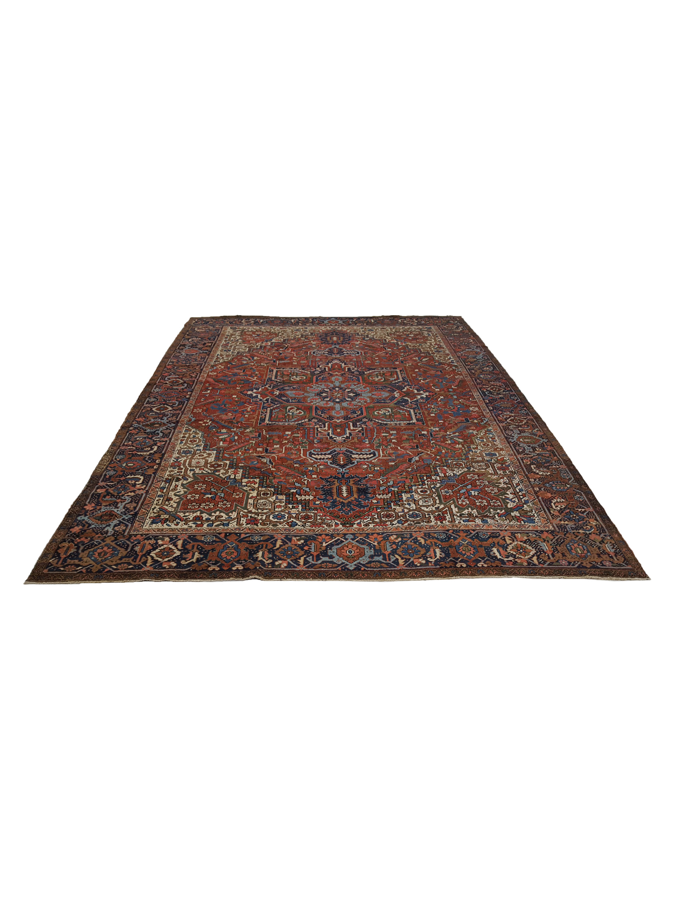 Antique Heriz Rust 10x14 - Image 2 of 6