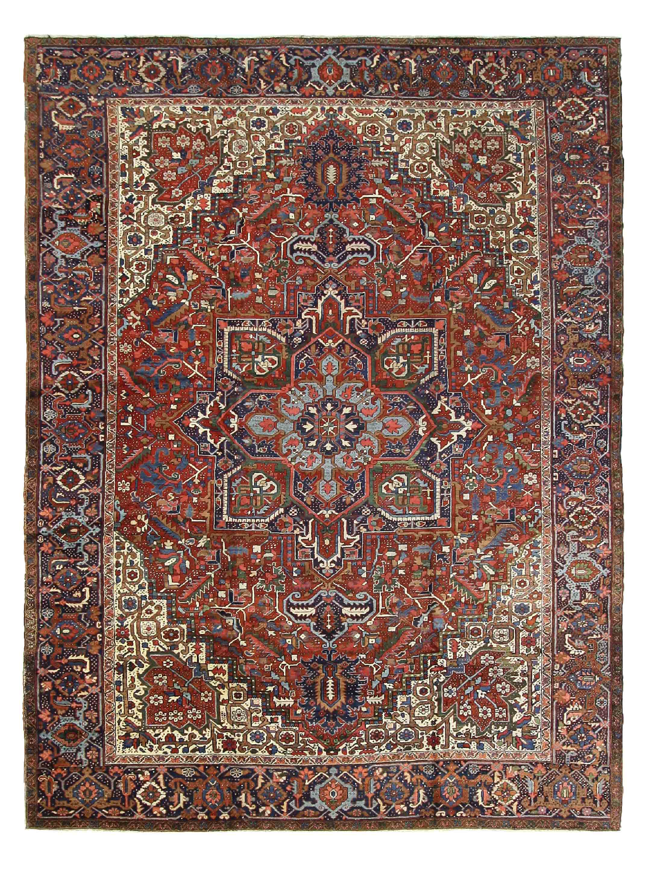 Antique Heriz Rust 10x14