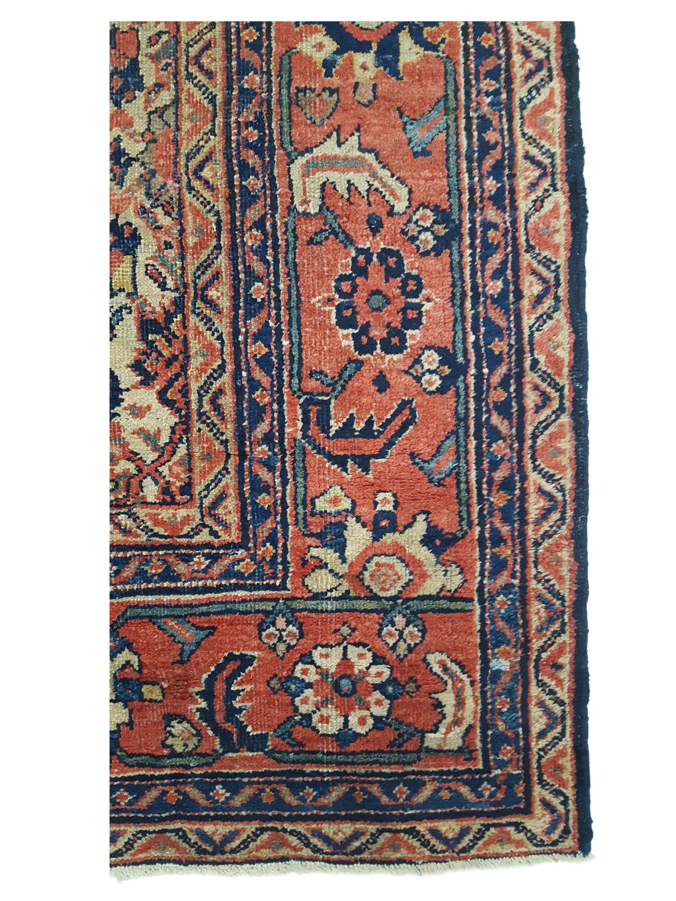 Antique Mahal Navy 9x12 - Image 3 of 5