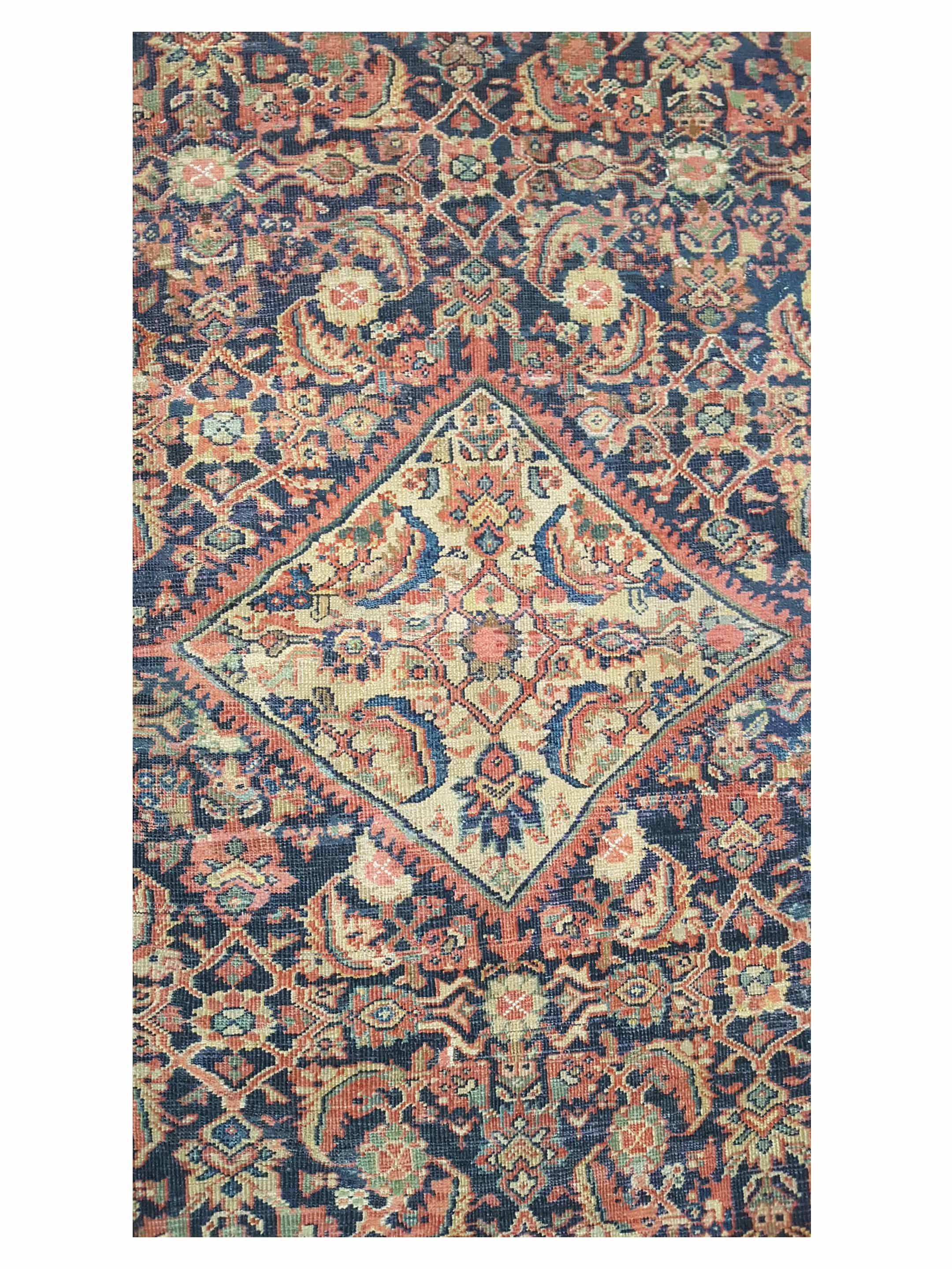 Antique Mahal Navy 9x12 - Image 4 of 5