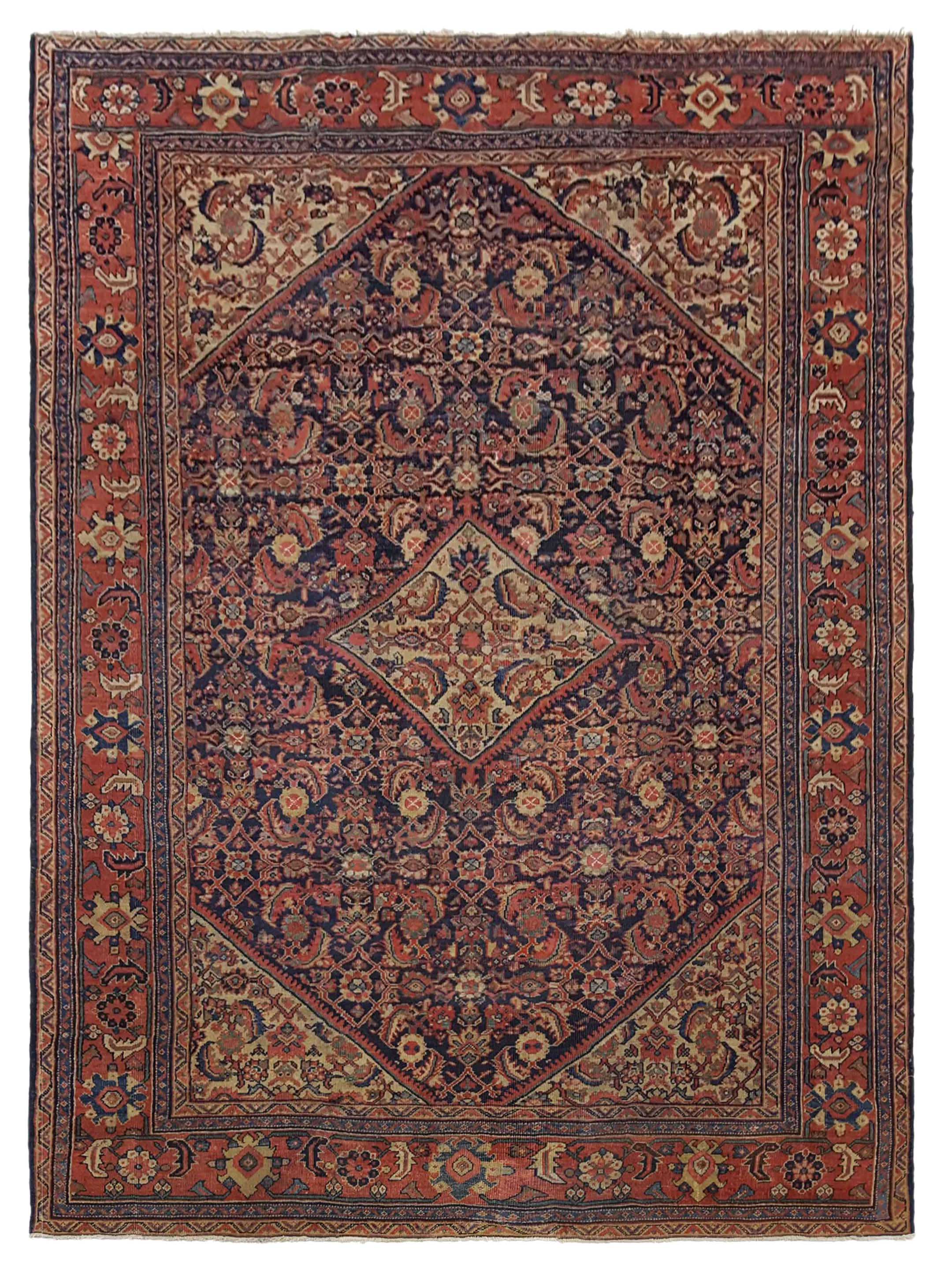 Antique Mahal Navy 9x12