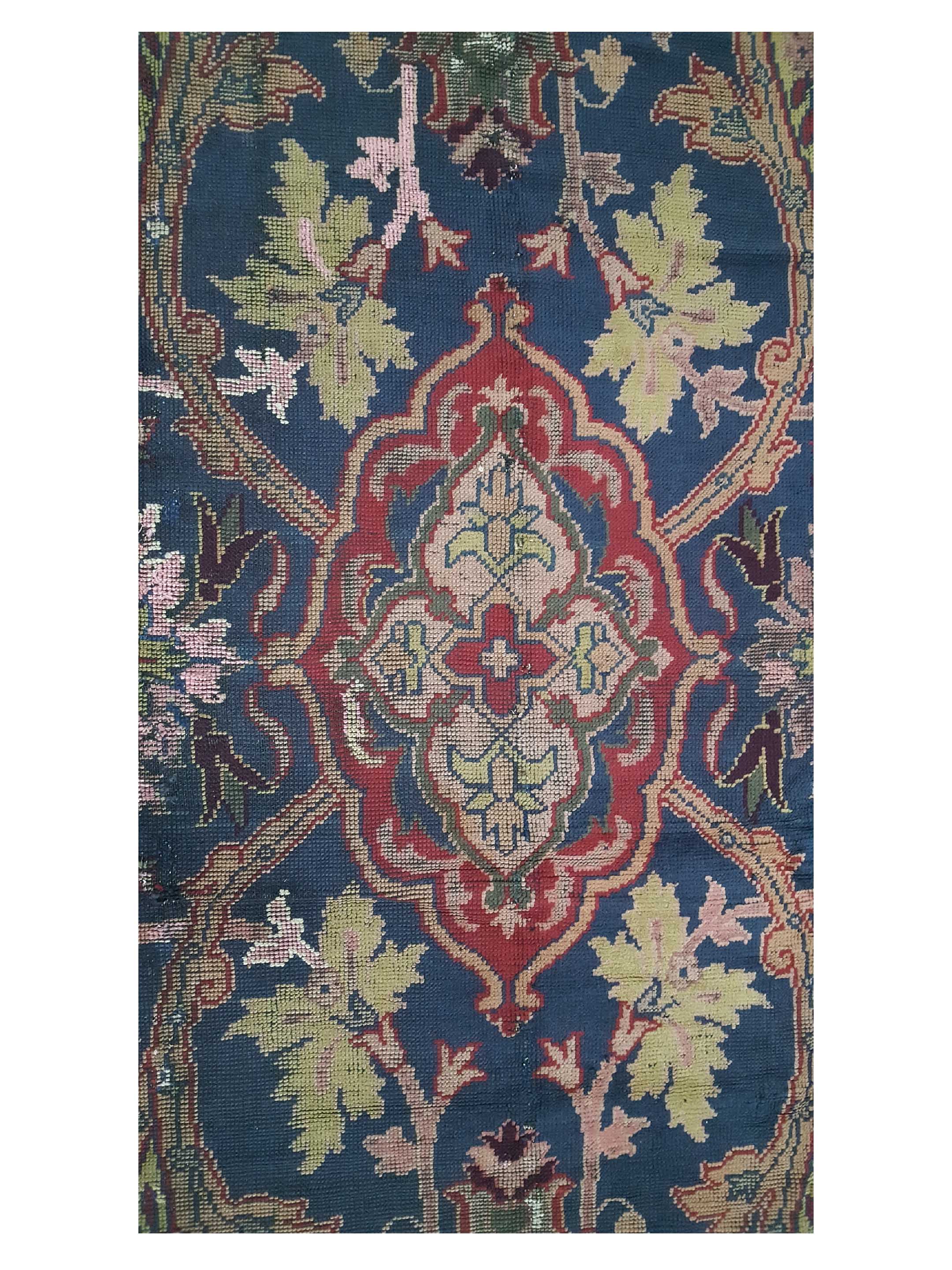 Antique Arts and Craft Indigo 11x15 - Image 5 of 6