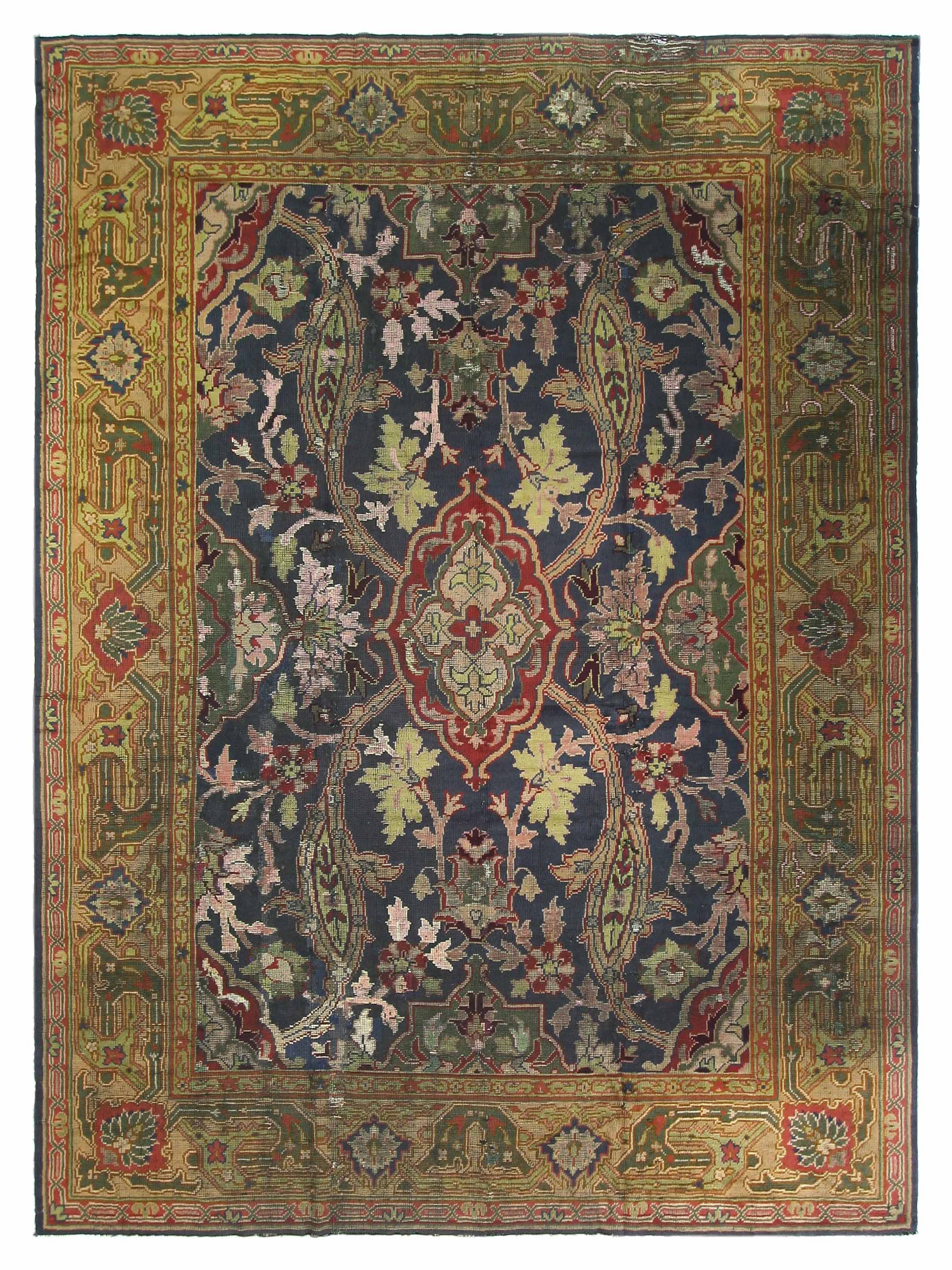 Antique Arts and Craft Indigo 11x15