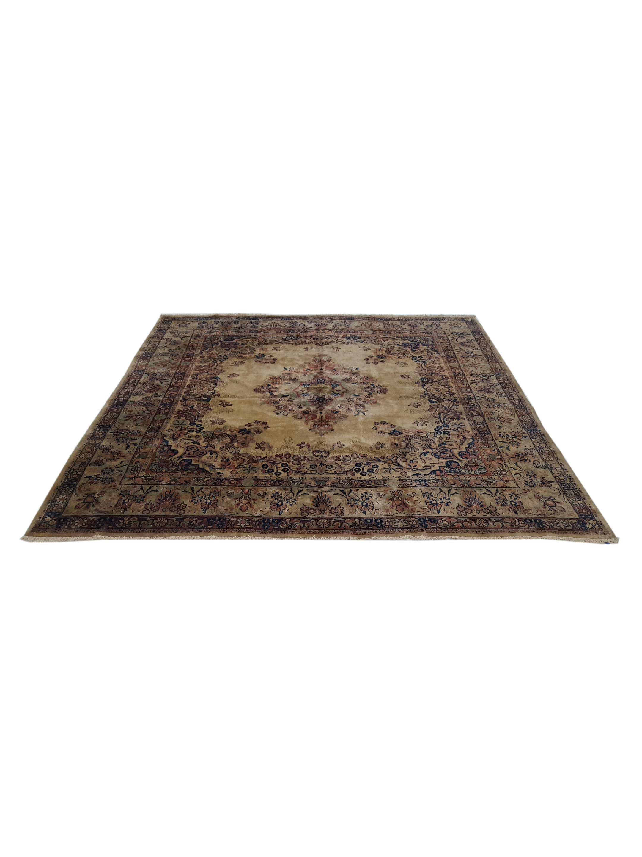 Sarouk Hand Knotted Beige 8x8 - Image 2 of 6