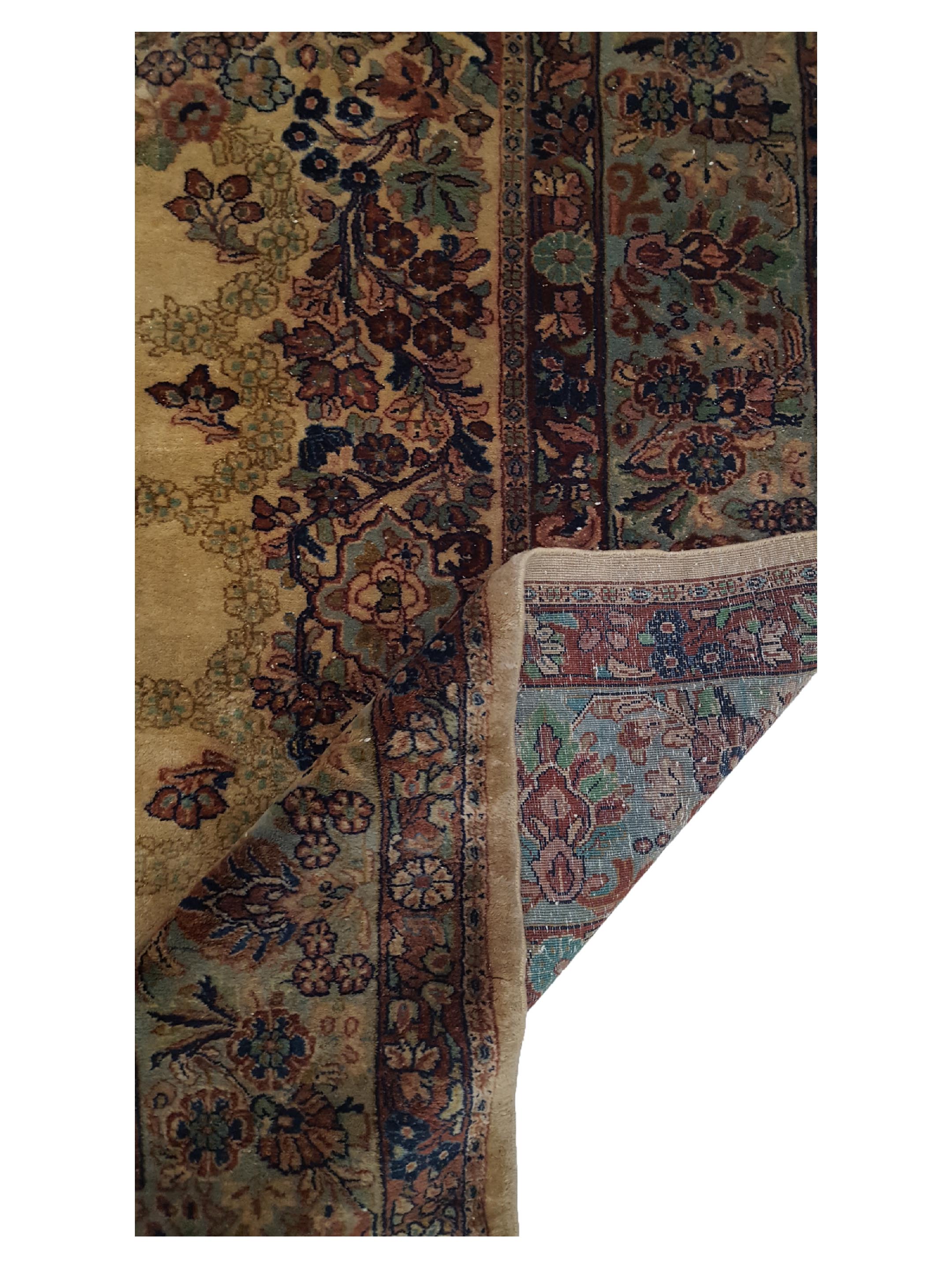 Sarouk Hand Knotted Beige 8x8 - Image 3 of 6