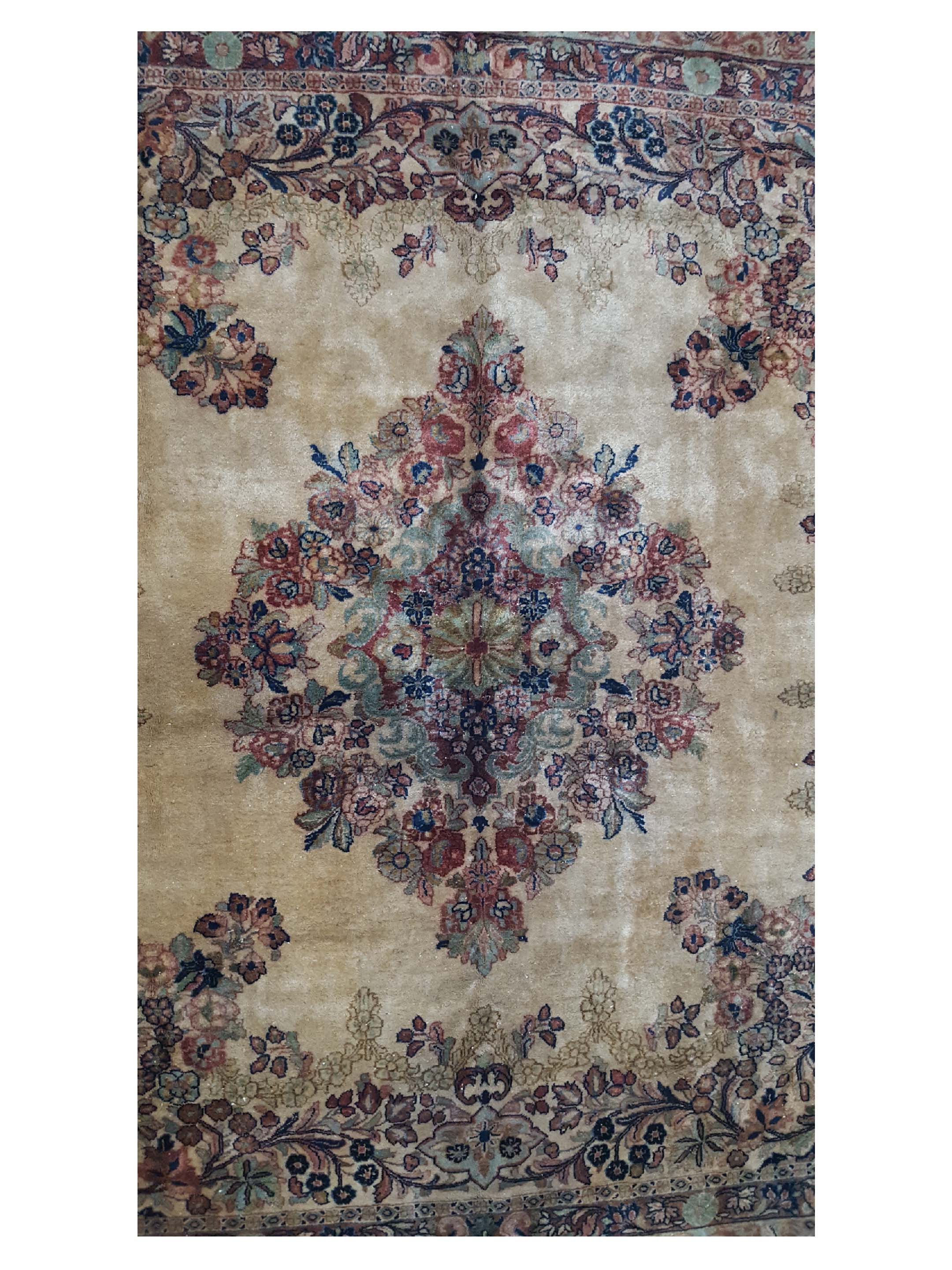 Sarouk Hand Knotted Beige 8x8 - Image 5 of 6