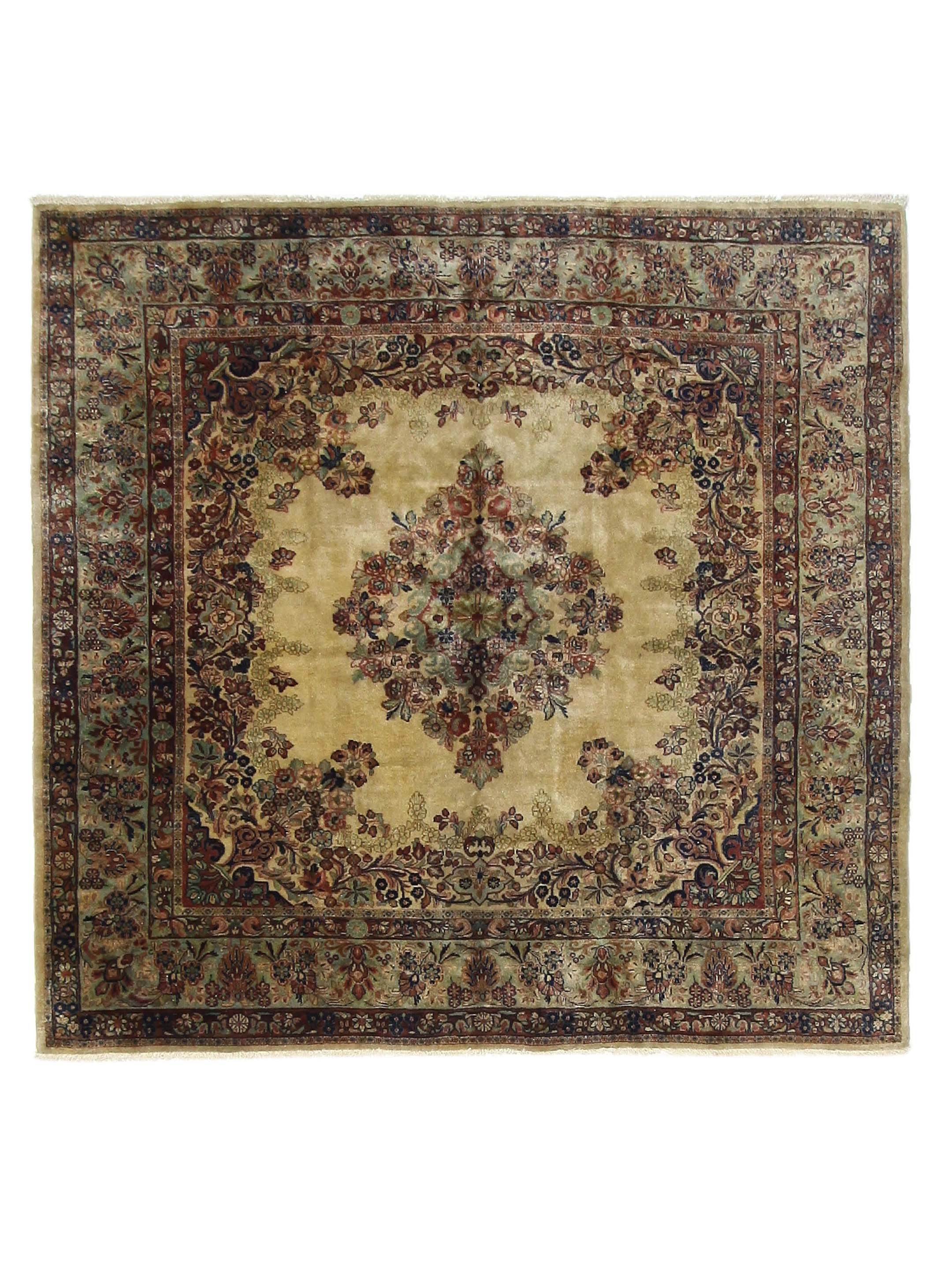 Sarouk Hand Knotted Beige 8x8