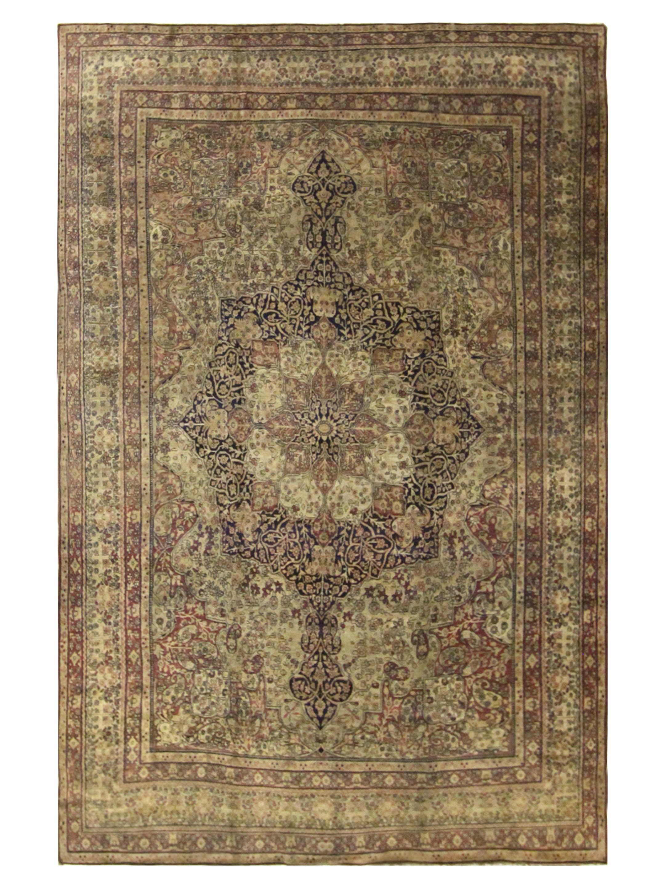 Antique Lavar Kerman Brown 9x13