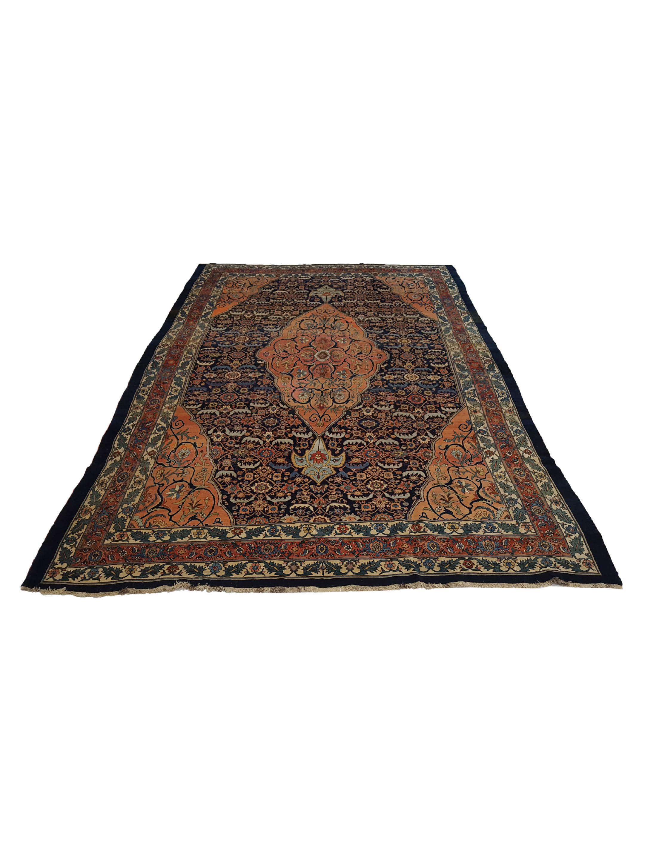Antique Bijar Indigo 12x18 - Image 2 of 6