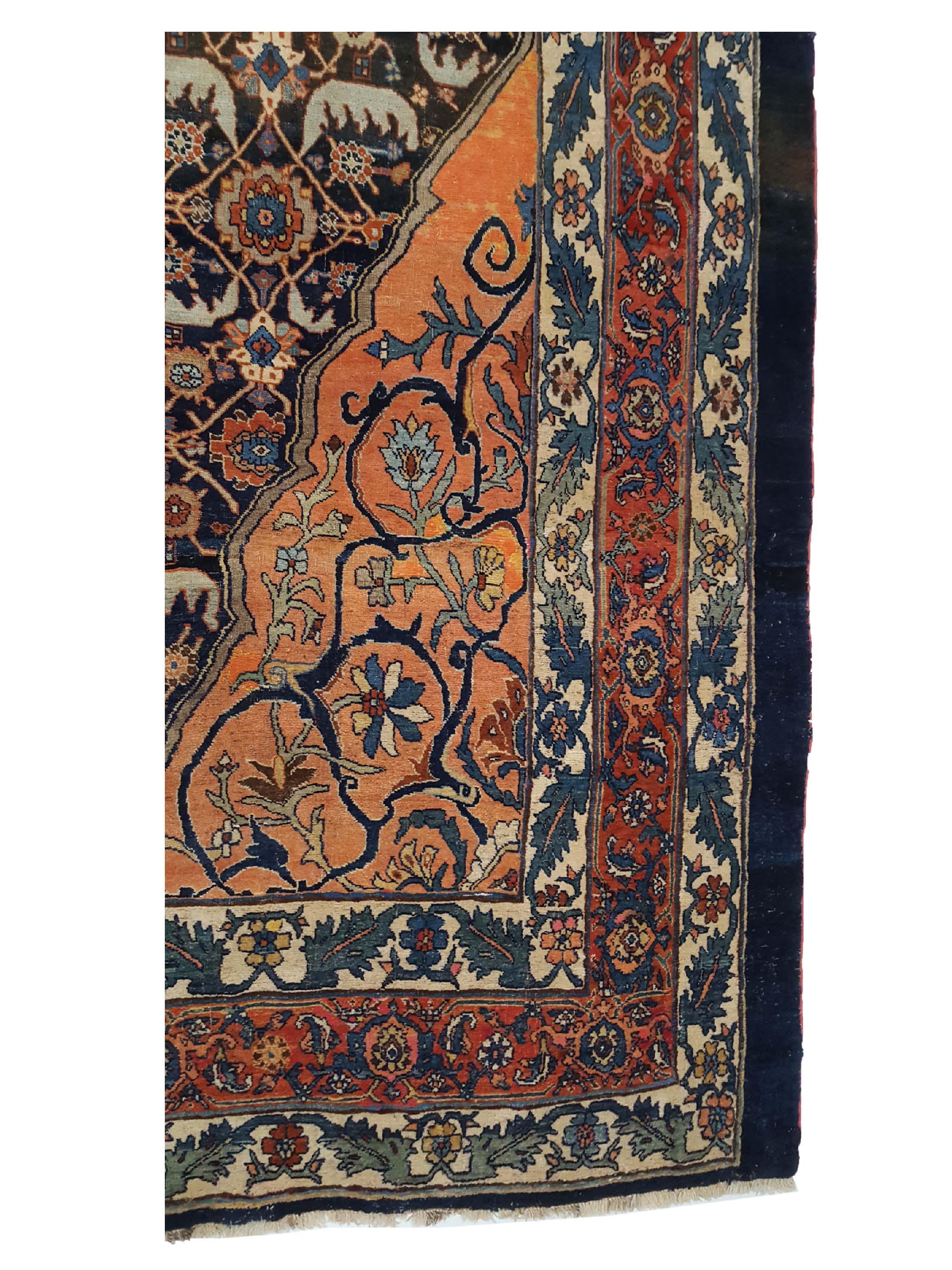 Antique Bijar Indigo 12x18 - Image 4 of 6