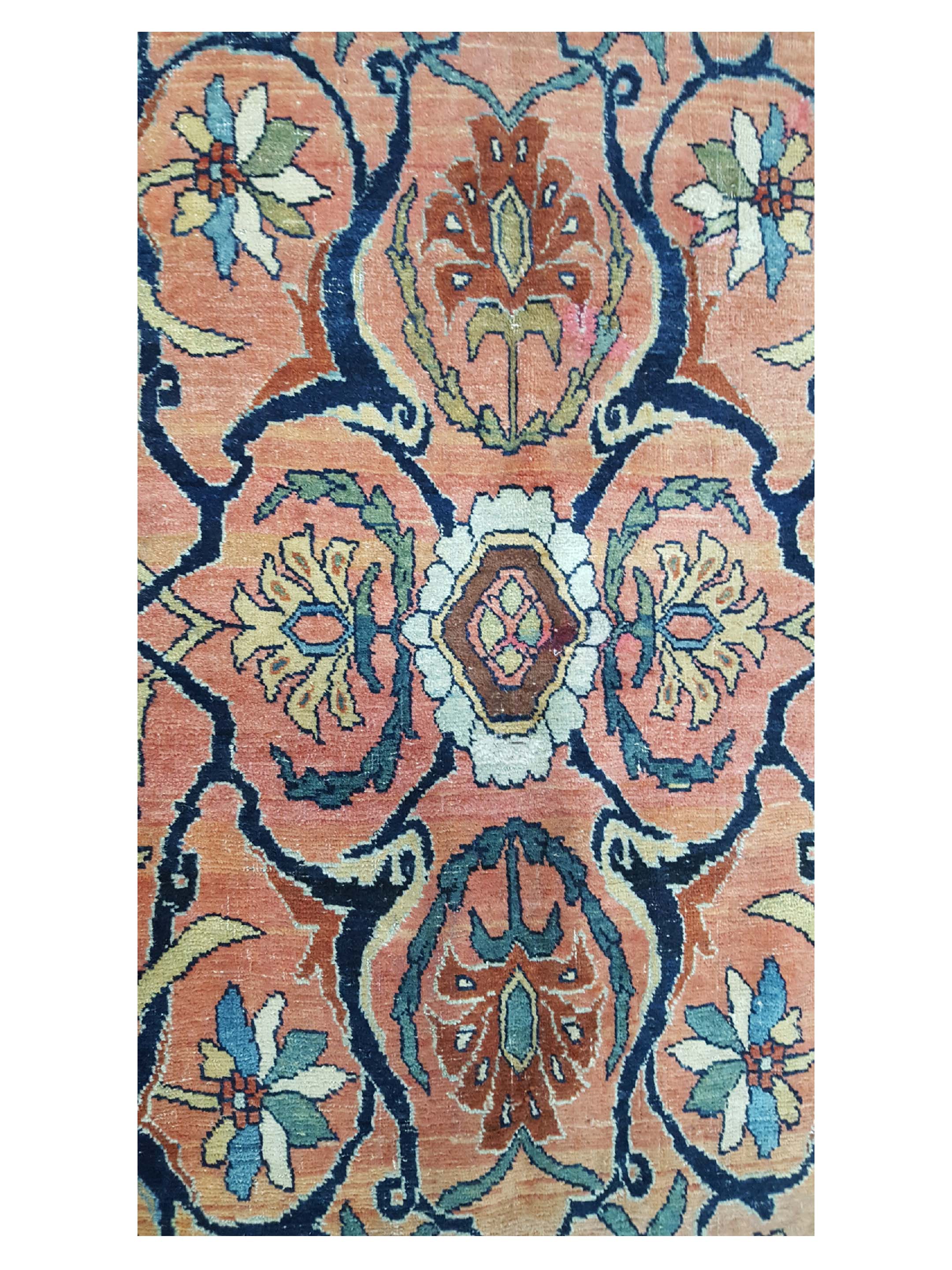 Antique Bijar Indigo 12x18 - Image 5 of 6