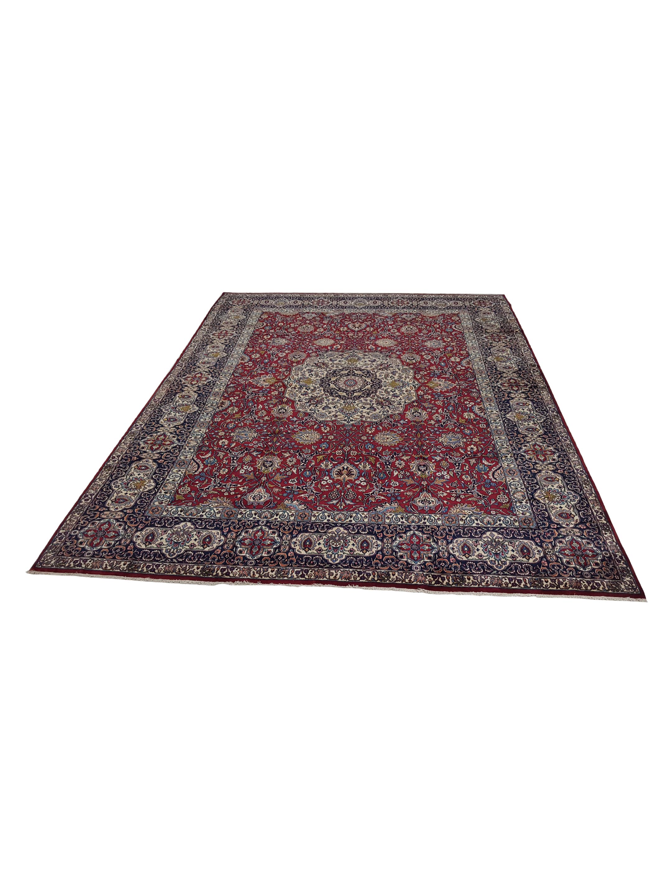 Antique Kerman Burgundy 11x16 - Image 2 of 6