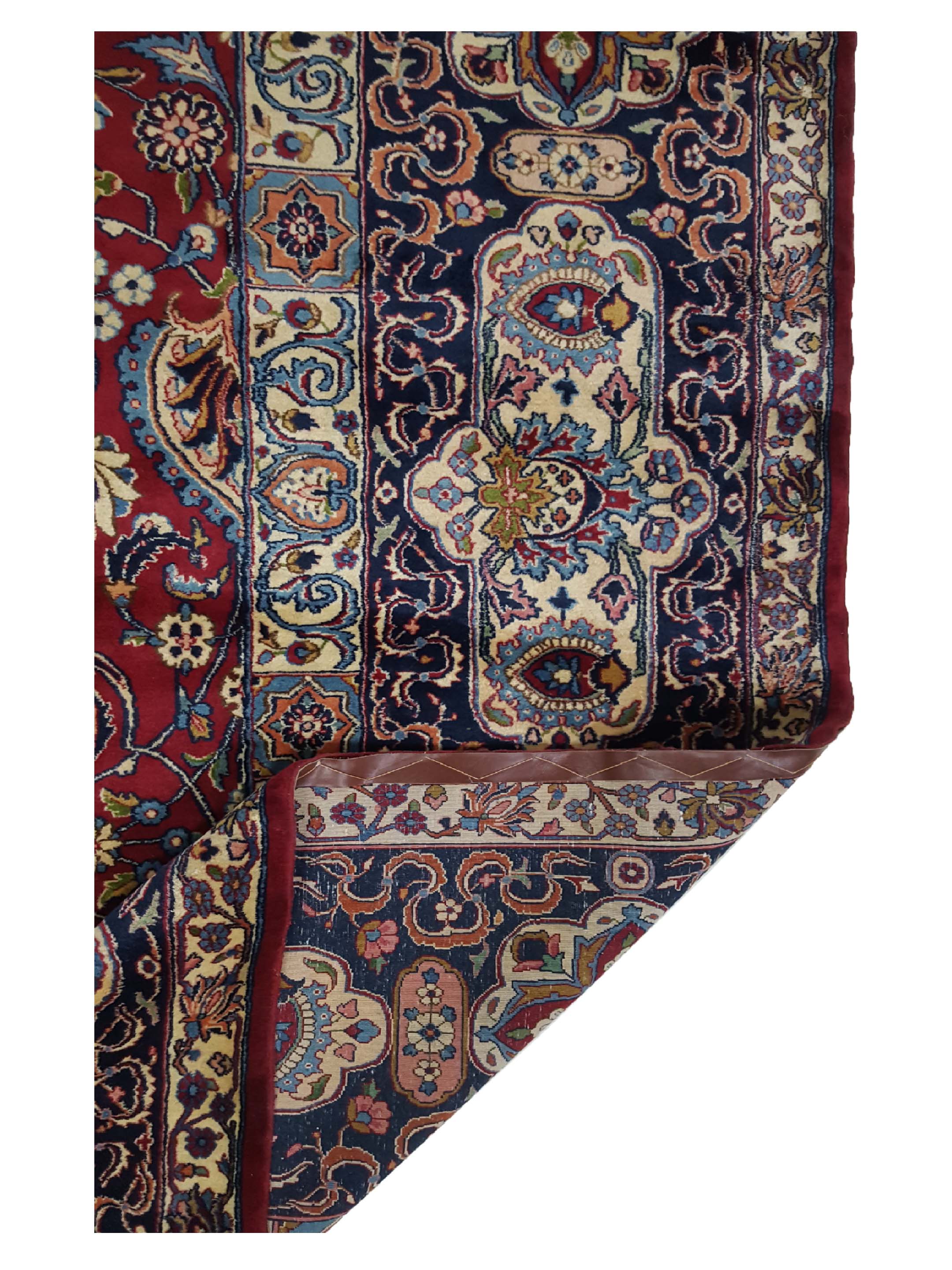 Antique Kerman Burgundy 11x16 - Image 3 of 6