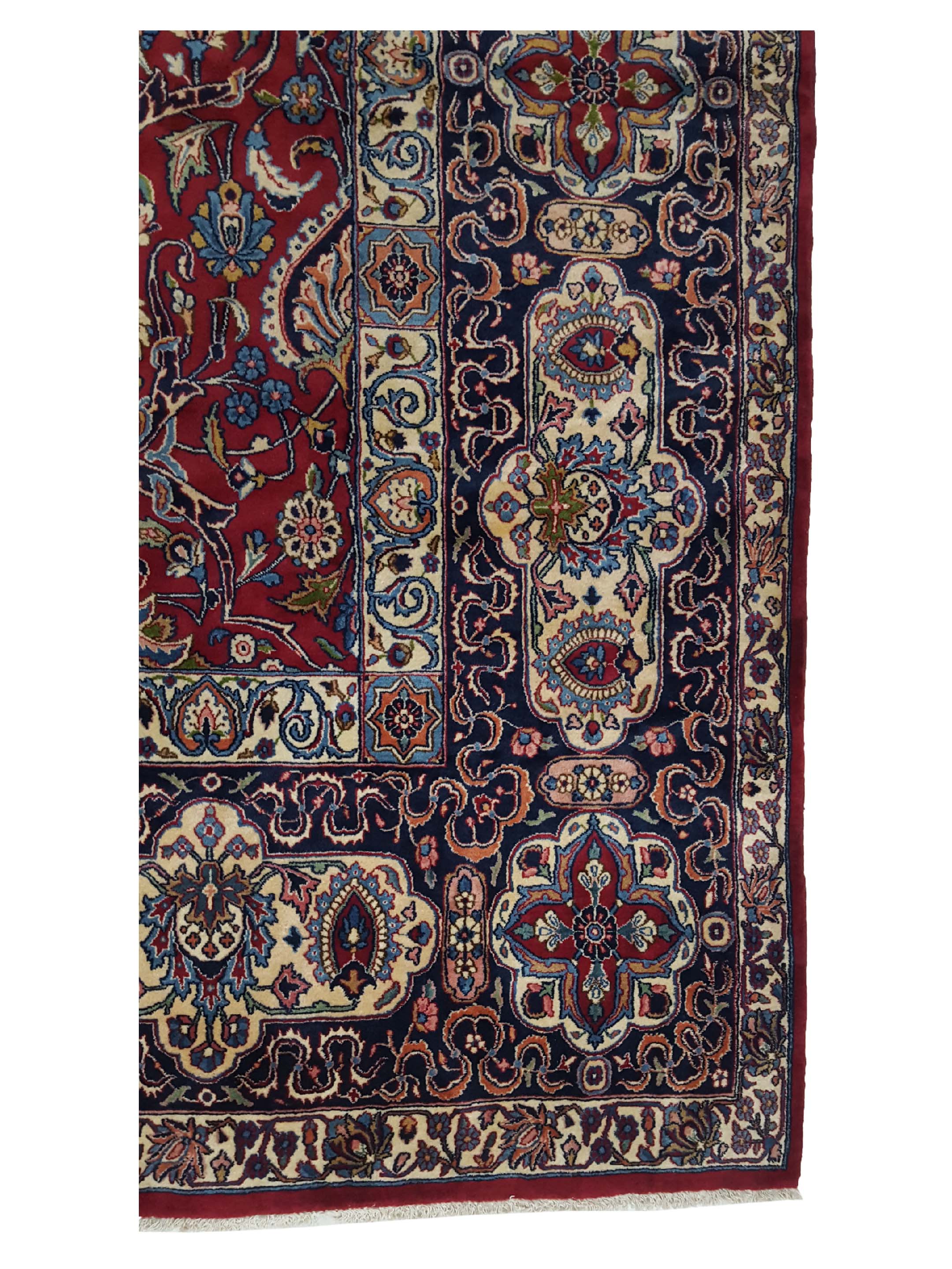 Antique Kerman Burgundy 11x16 - Image 4 of 6
