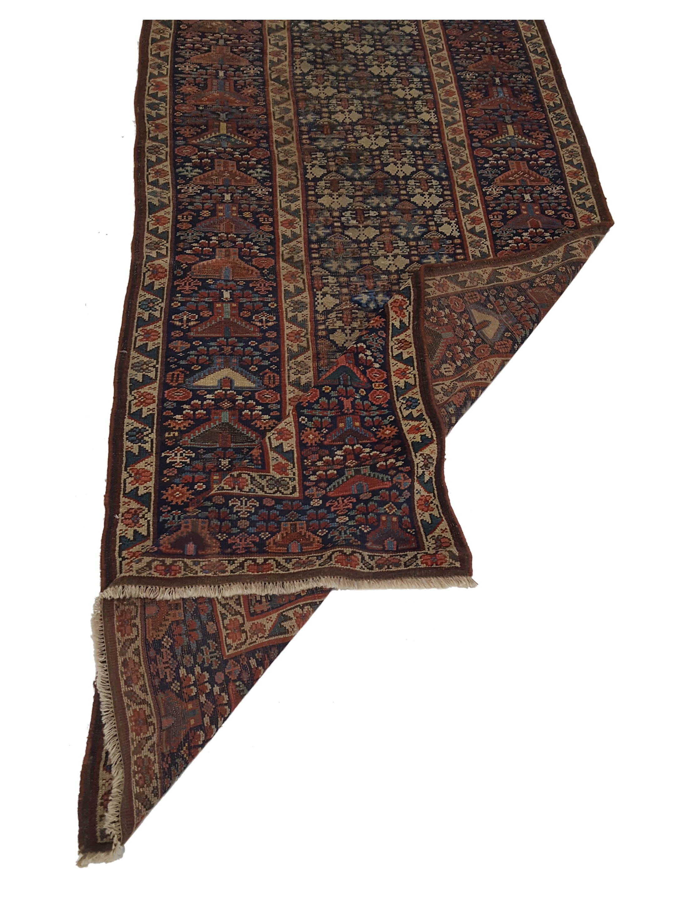 Antique Karabagh Indigo 4x16 - Image 3 of 6