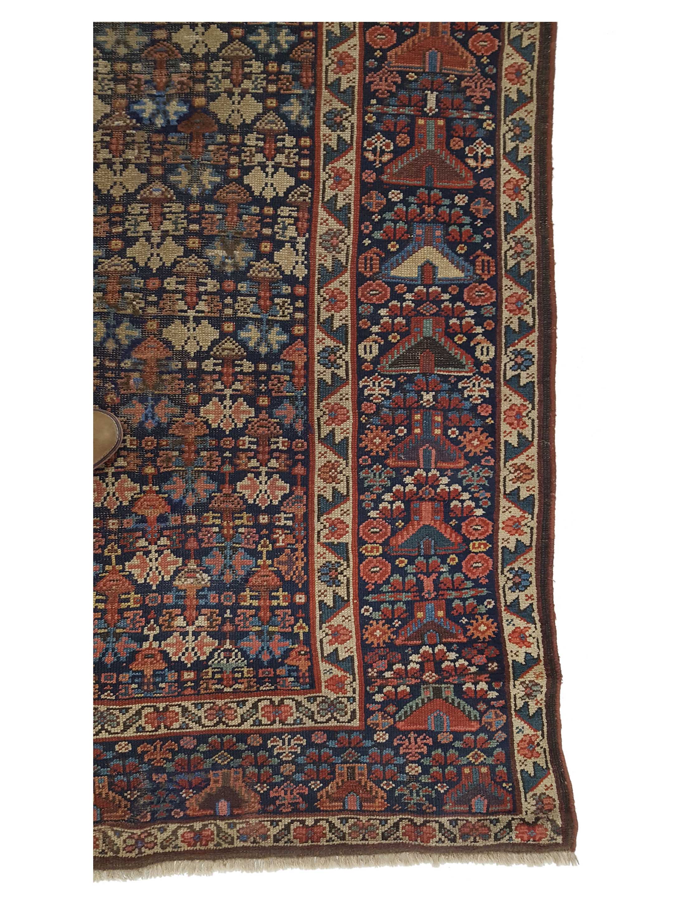 Antique Karabagh Indigo 4x16 - Image 4 of 6
