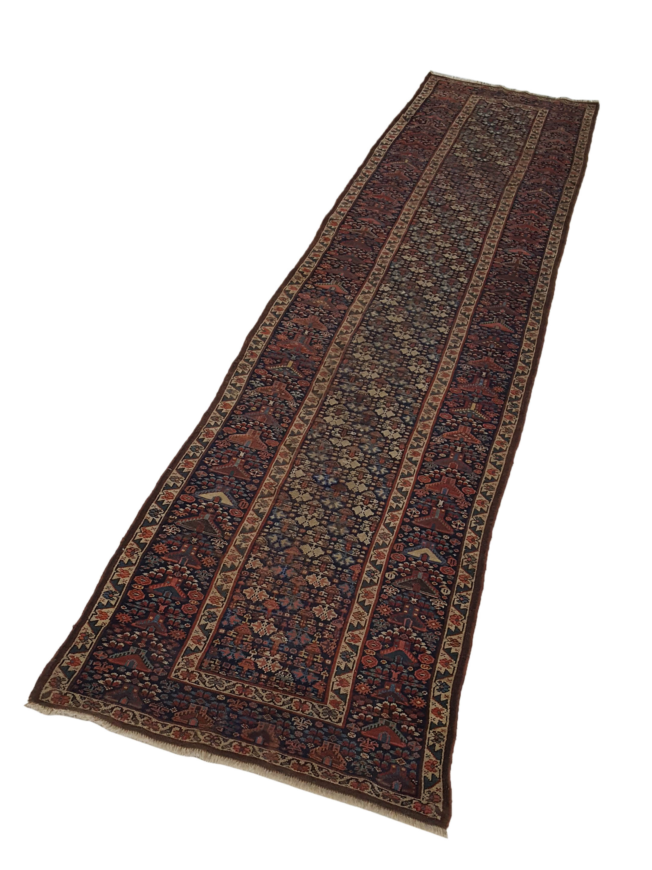 Antique Karabagh Indigo 4x16 - Image 6 of 6
