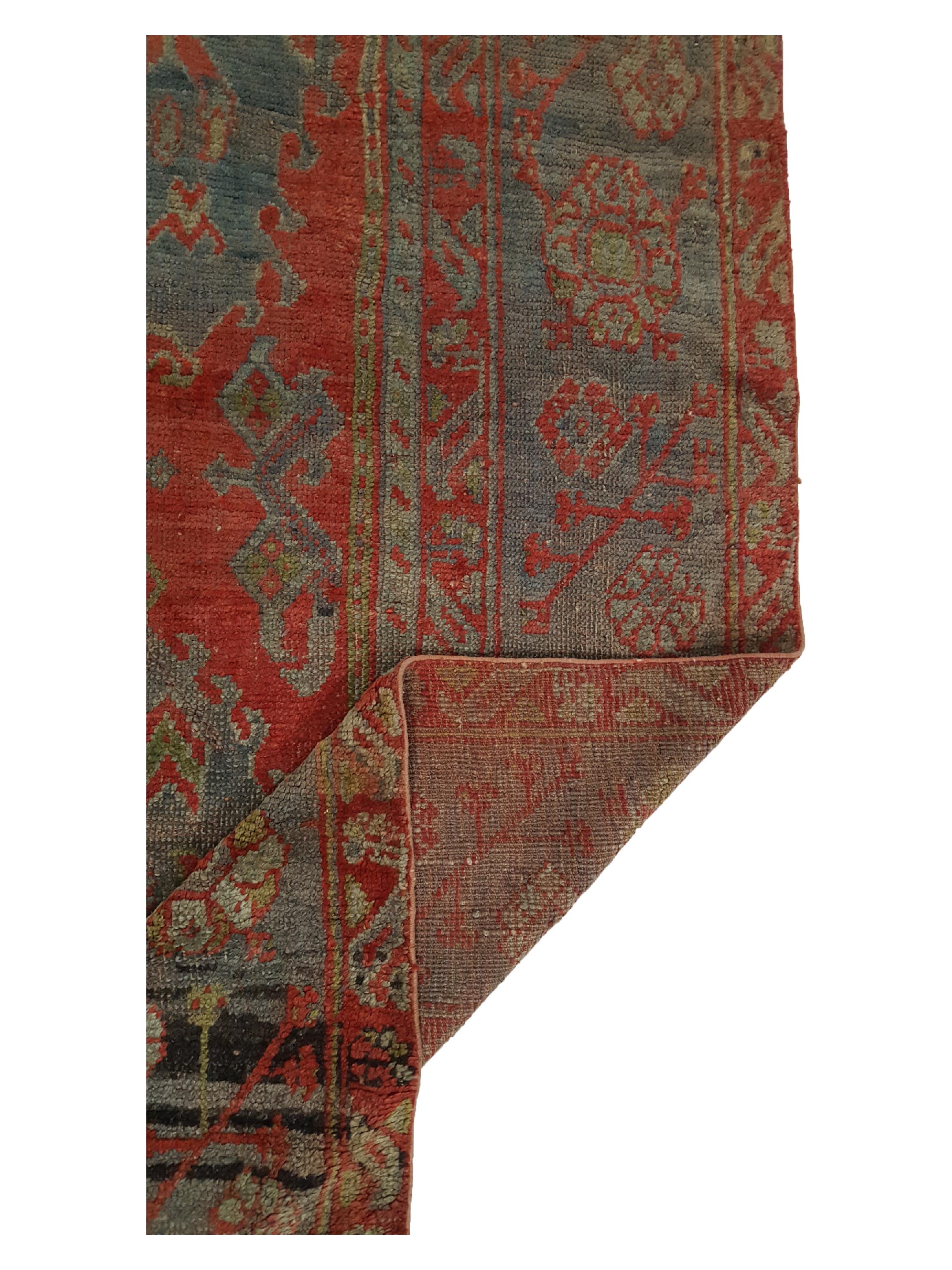 Antique Ushak Rust 13x16 - Image 3 of 8