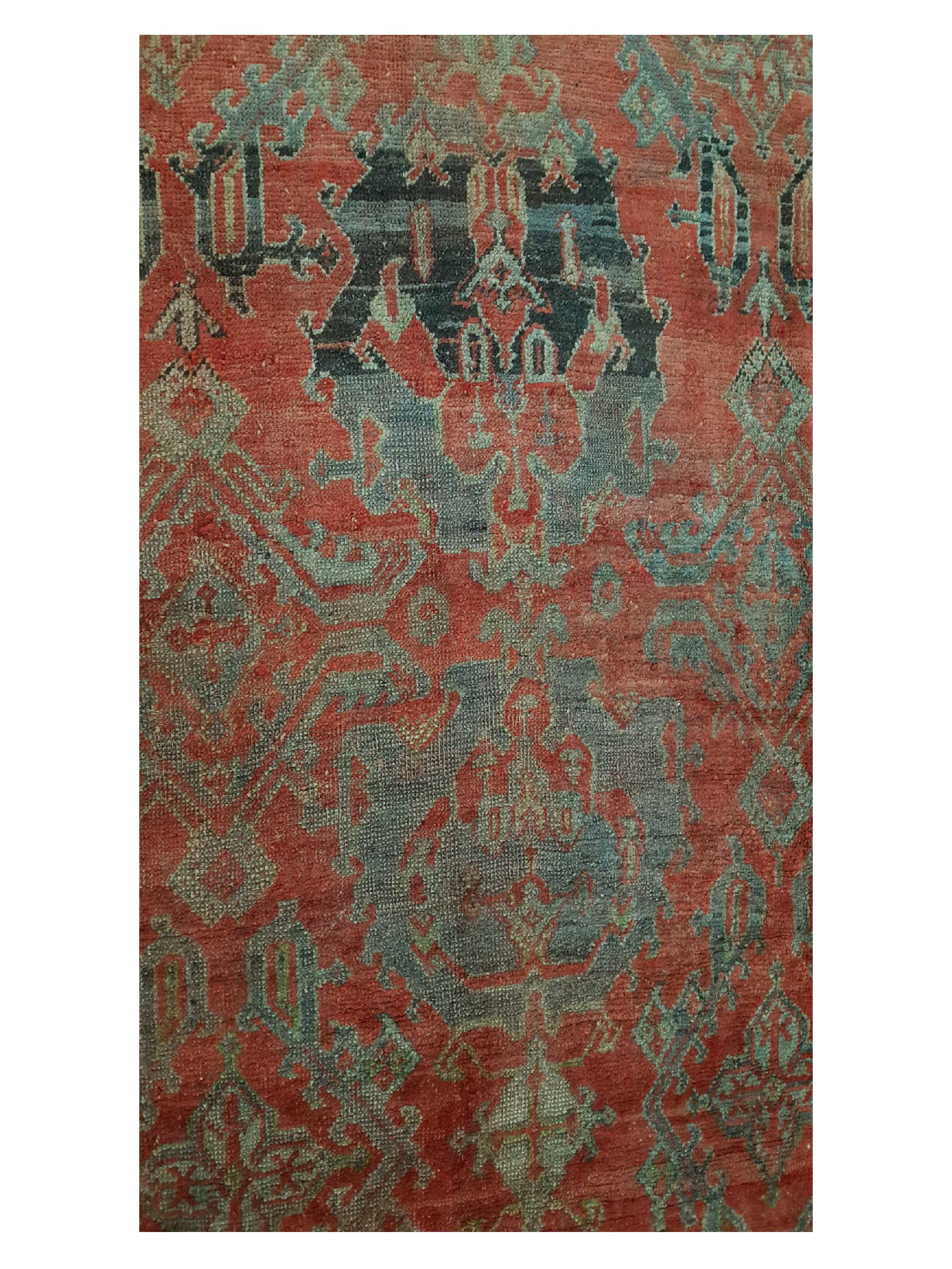 Antique Ushak Rust 13x16 - Image 5 of 8