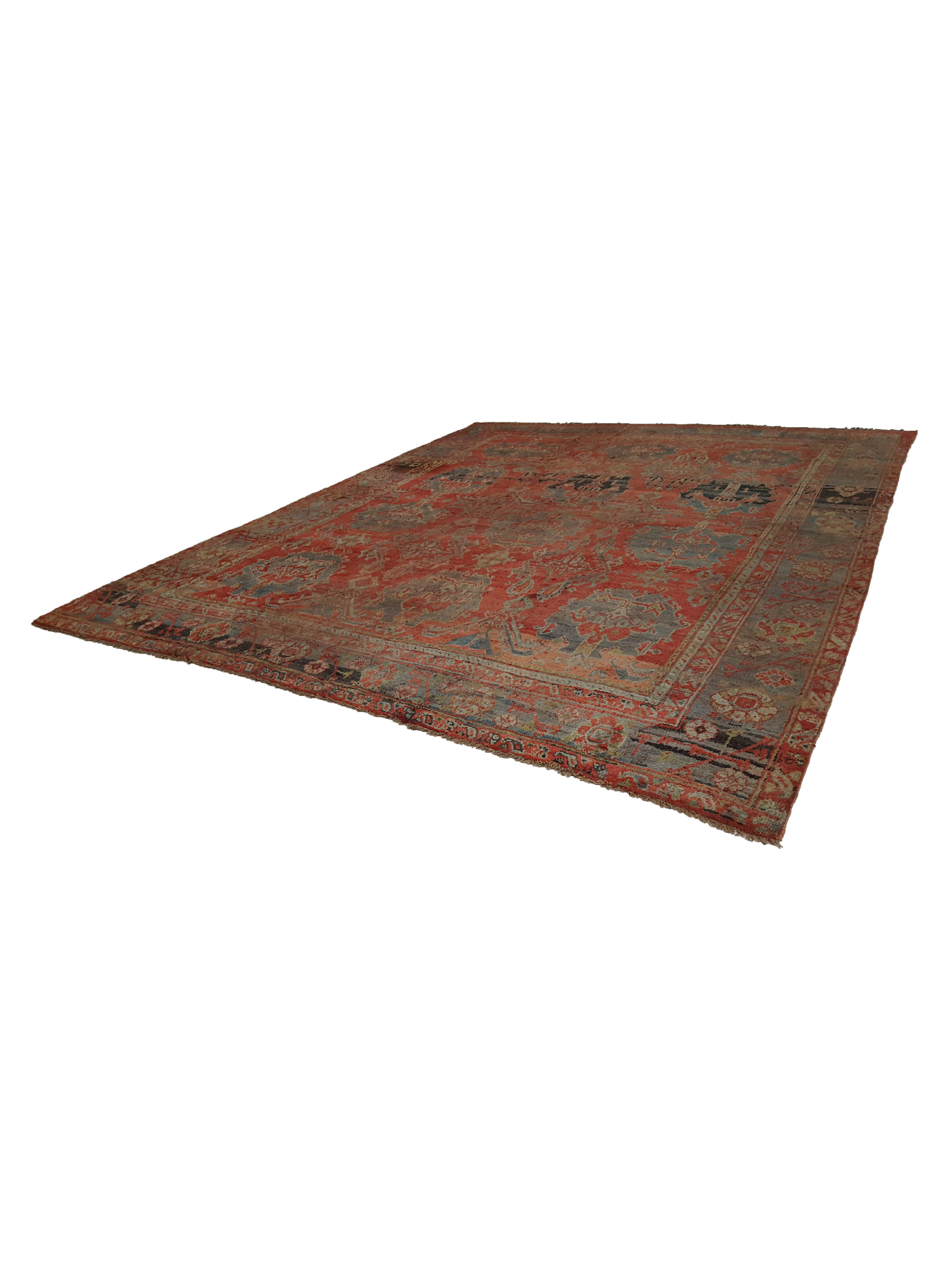 Antique Ushak Rust 13x16 - Image 6 of 8