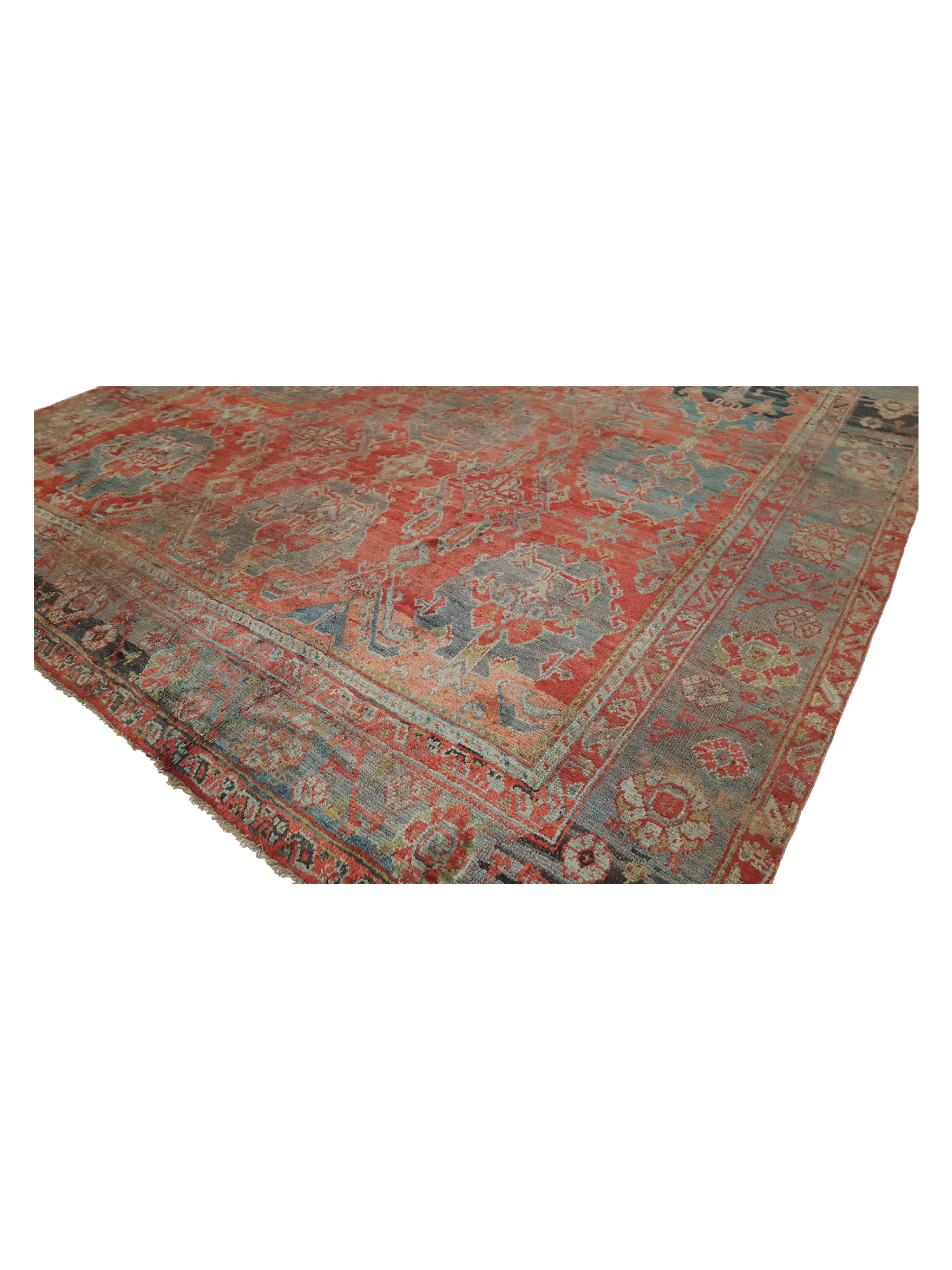 Antique Ushak Rust 13x16 - Image 7 of 8