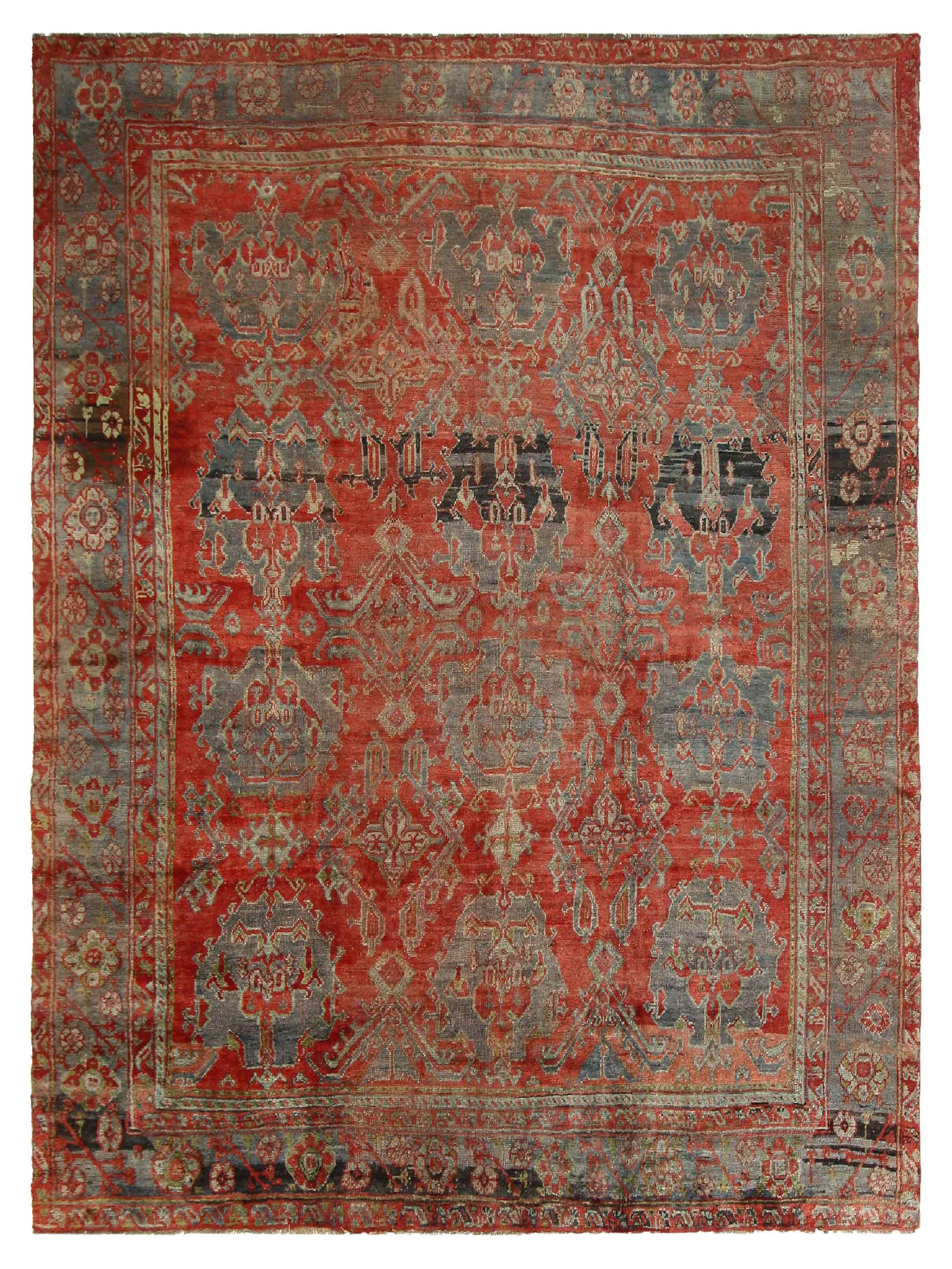 Antique Ushak Rust 13x16