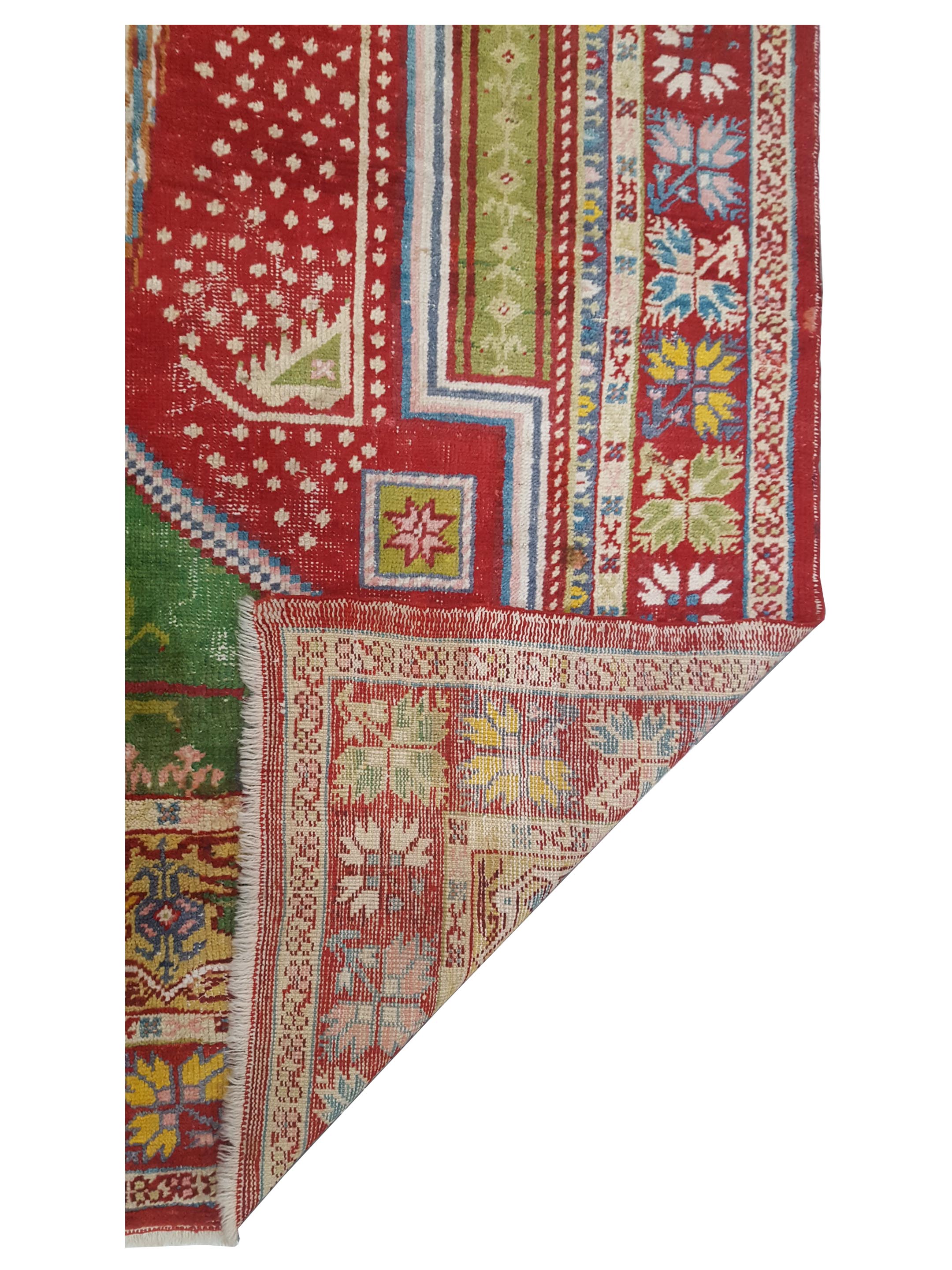 Antique Ushak Red 7x14 - Image 3 of 3