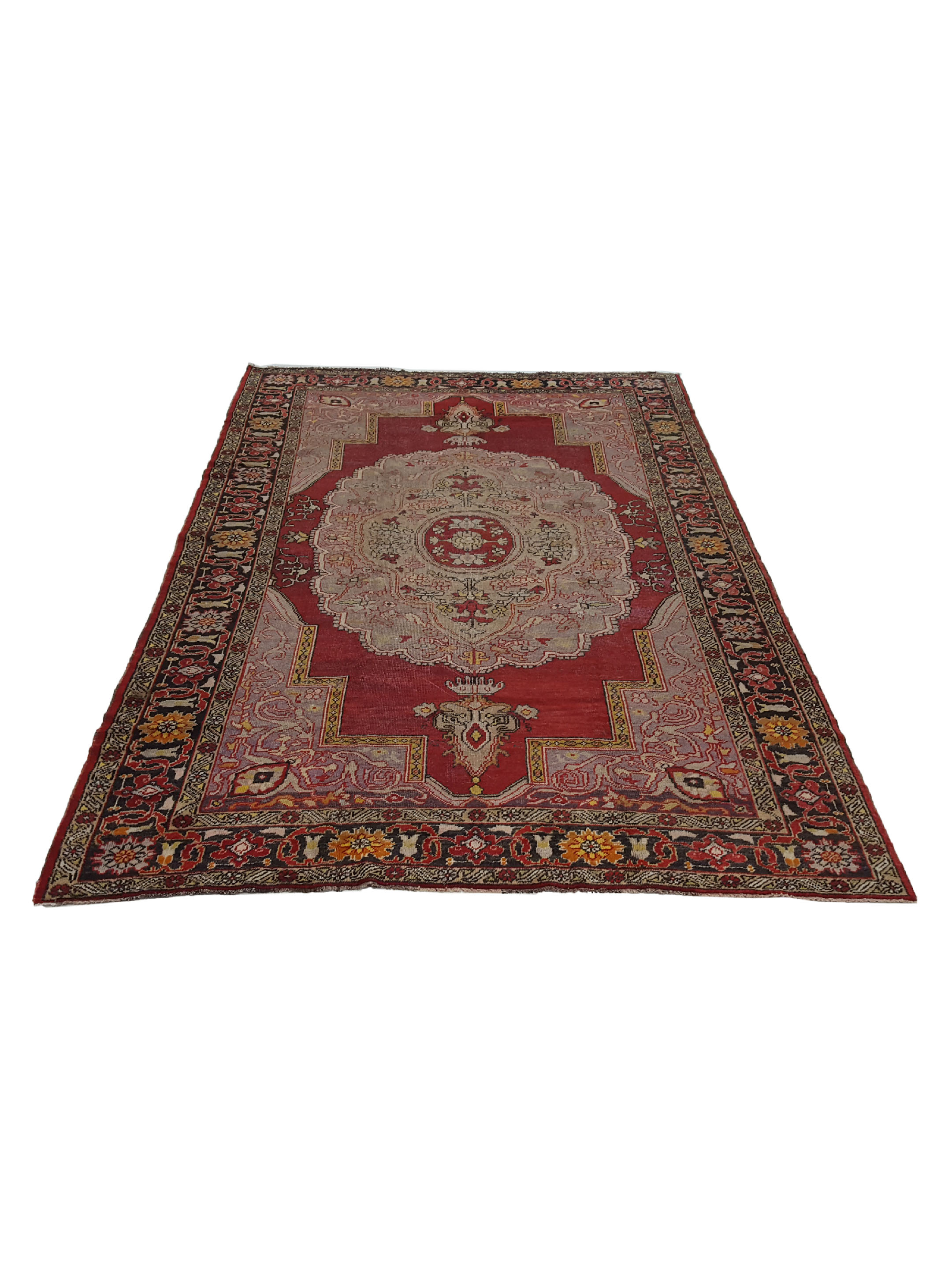 Antique Ushak Burgundy 8x12 - Image 2 of 6