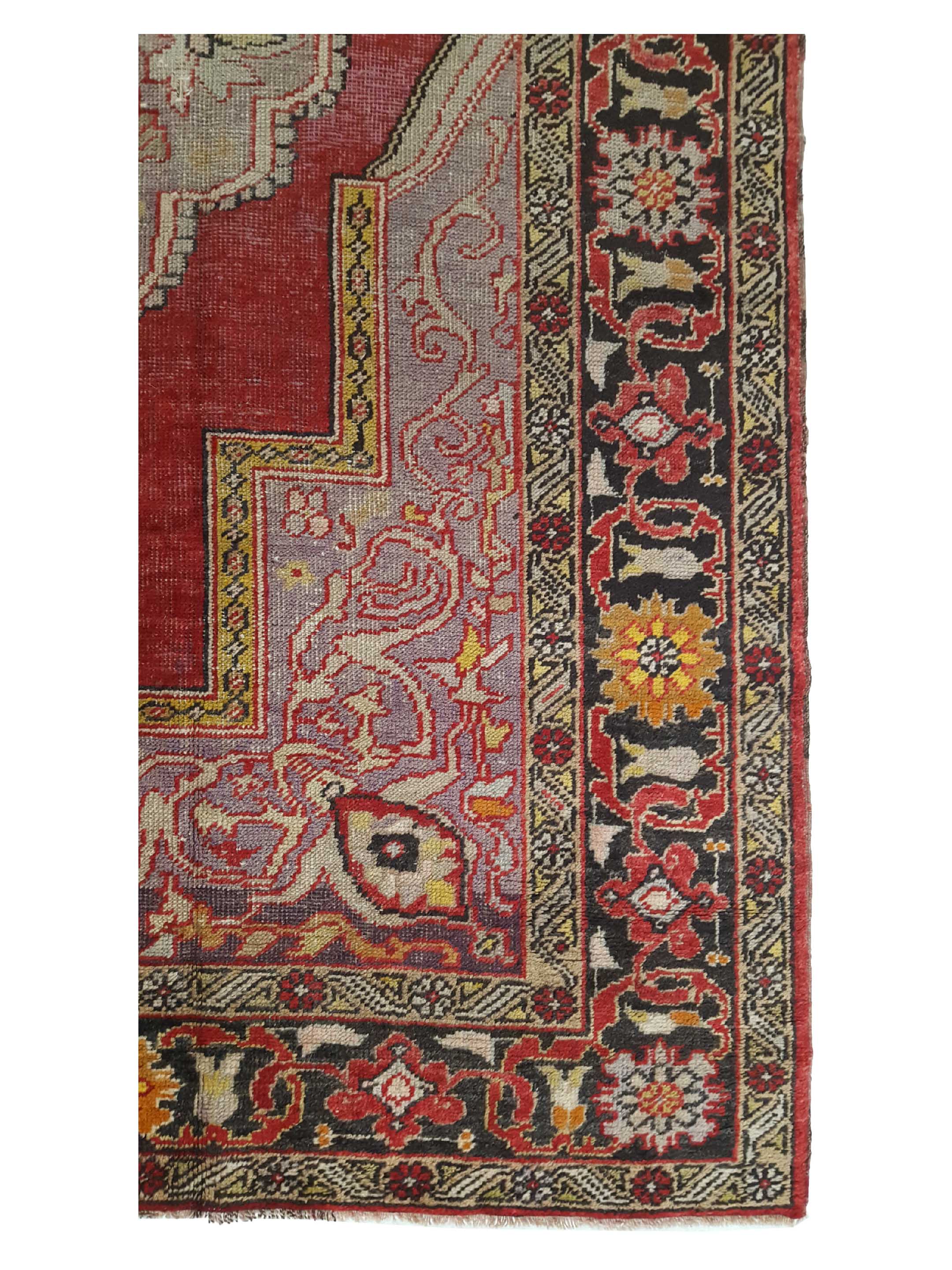 Antique Ushak Burgundy 8x12 - Image 4 of 6