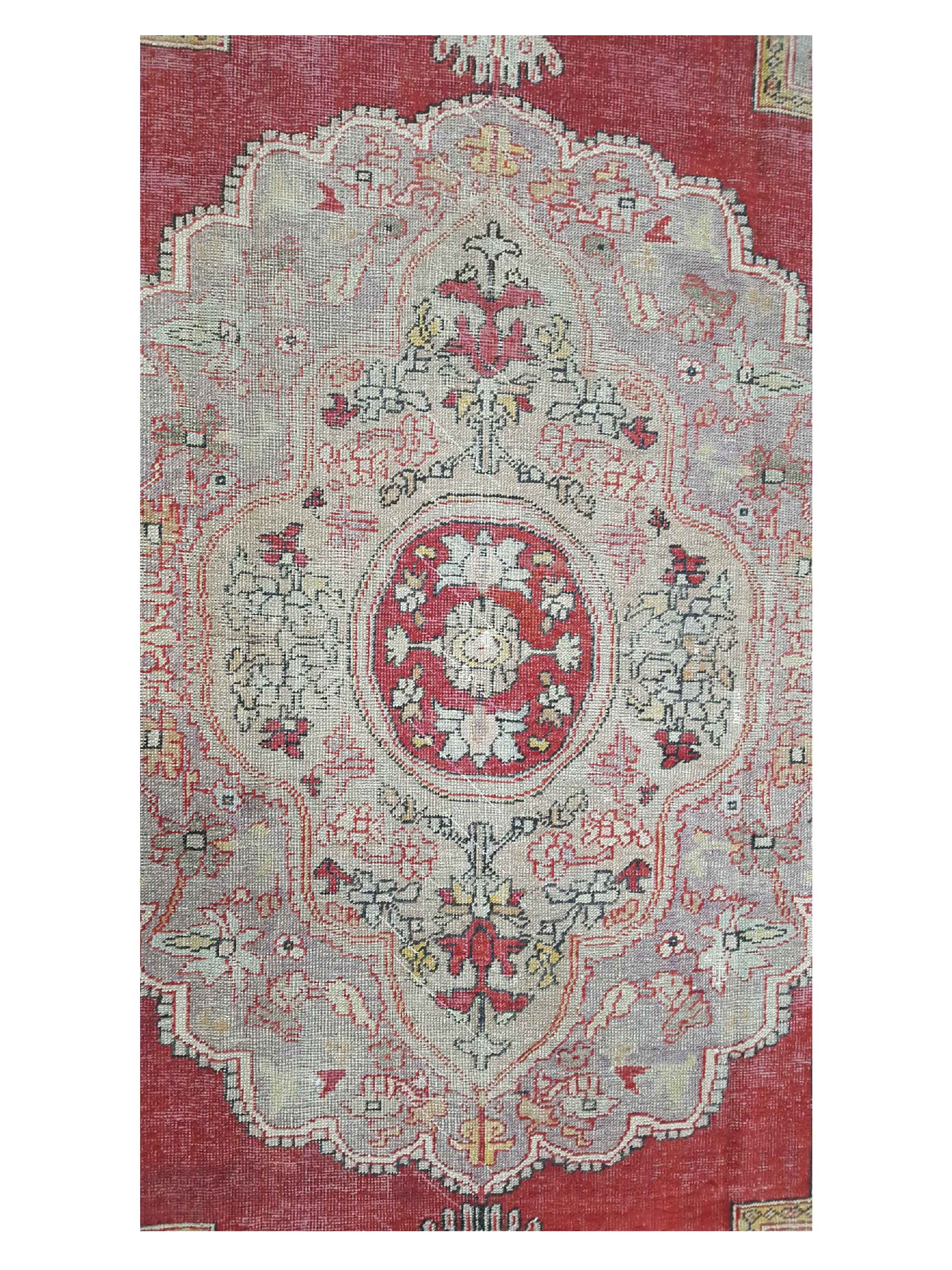 Antique Ushak Burgundy 8x12 - Image 5 of 6