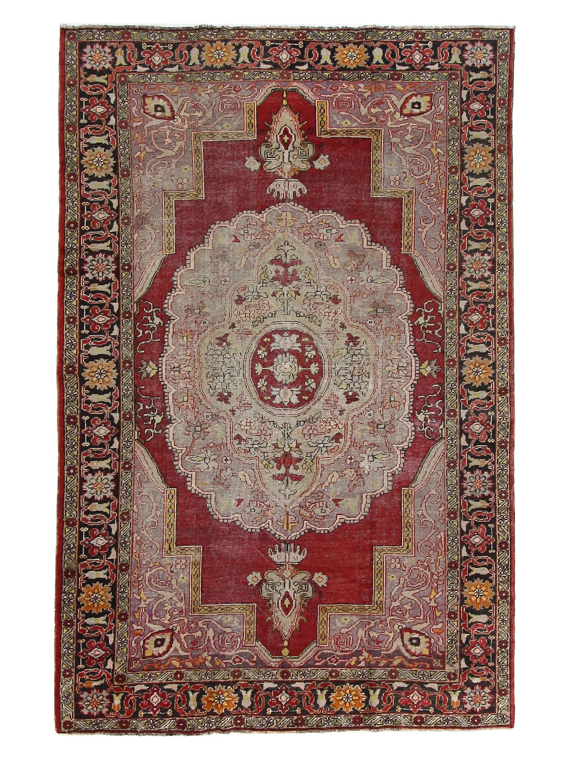 Antique Ushak Burgundy 8x12
