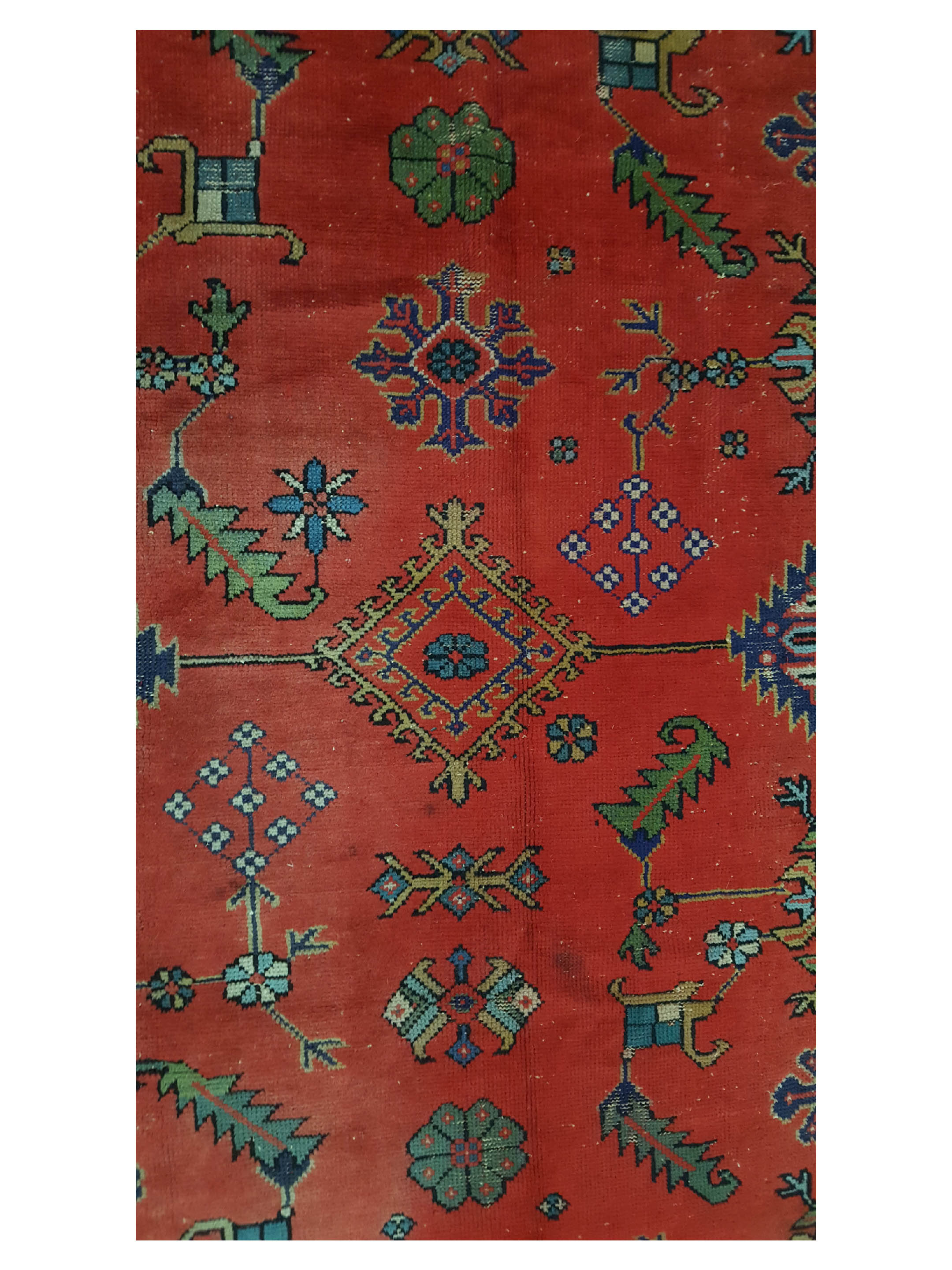 Antique Ushak Red 8x10 - Image 5 of 6