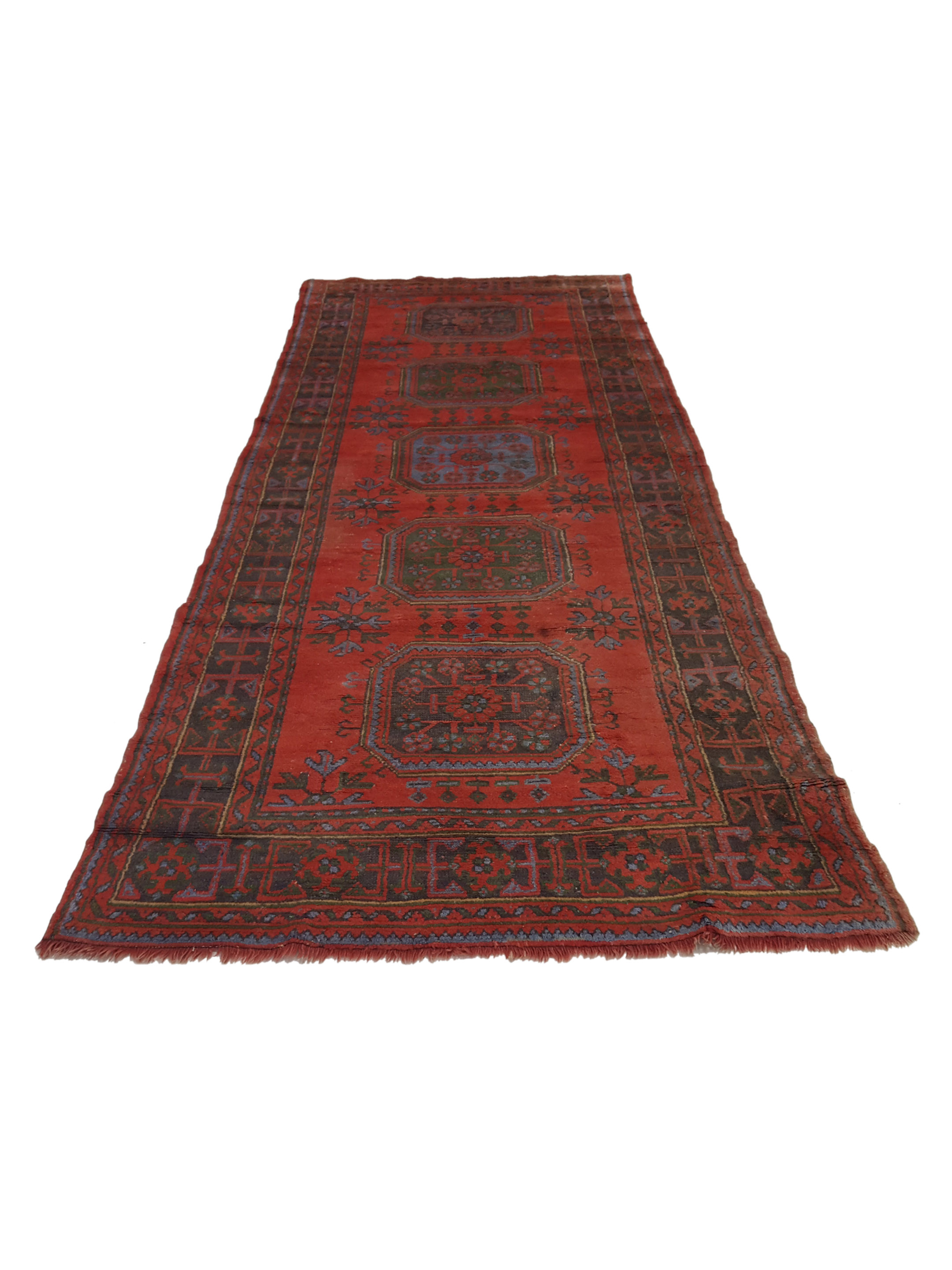 Antique Ushak Orange 4x11 - Image 2 of 6