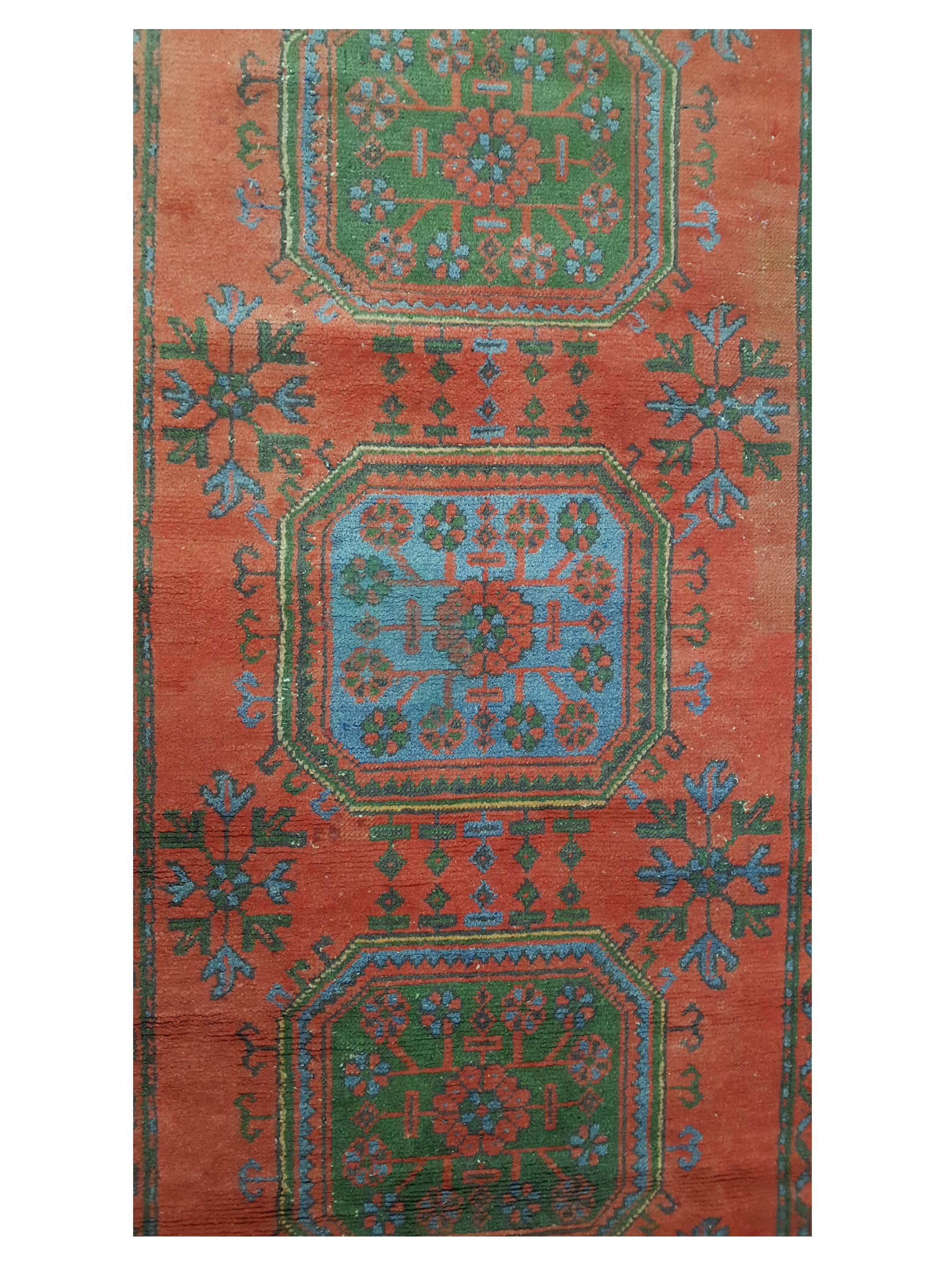 Antique Ushak Orange 4x11 - Image 5 of 6