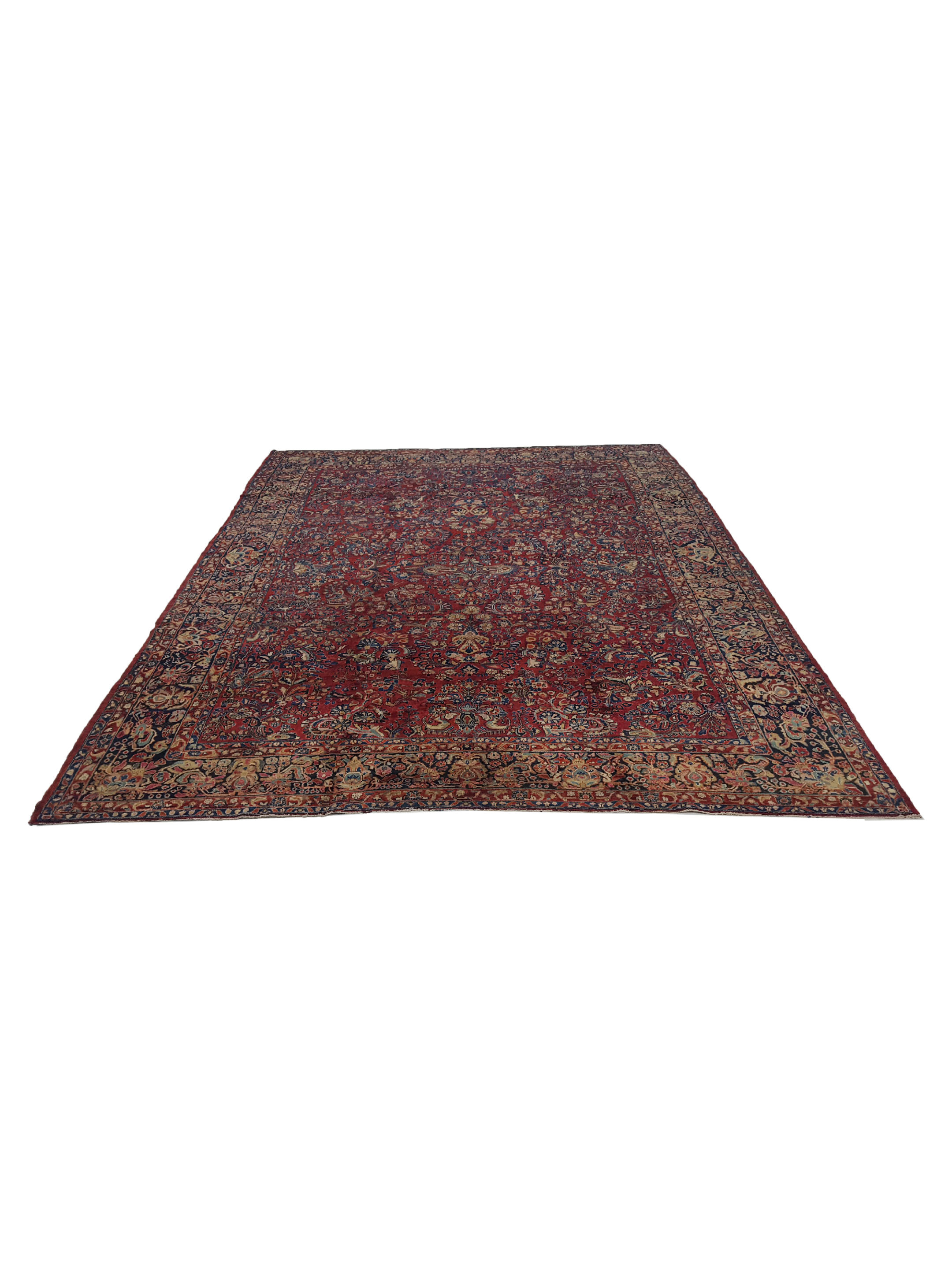 Antique Sarouk Burgundy 10x14 - Image 2 of 6