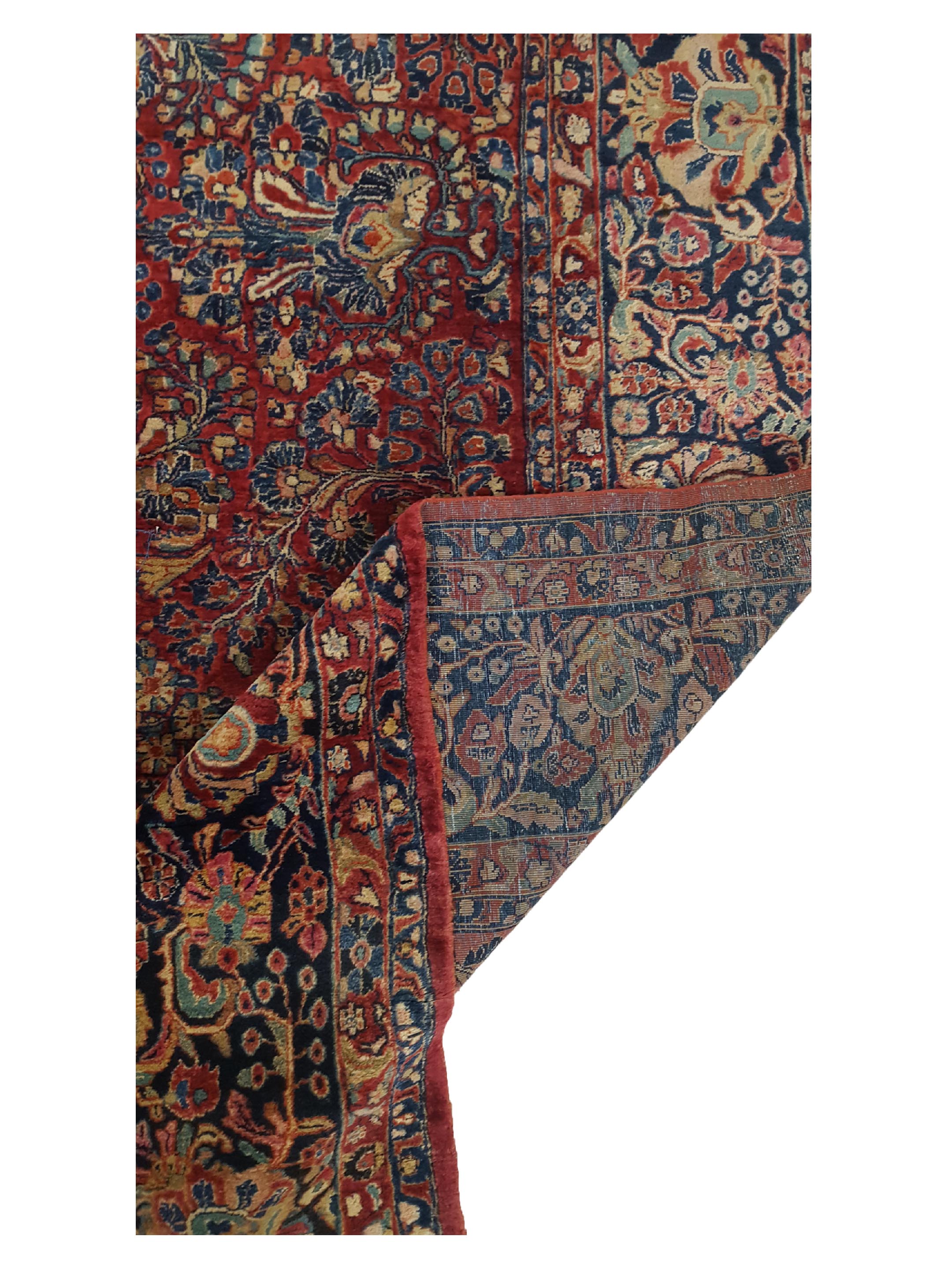 Antique Sarouk Burgundy 10x14 - Image 3 of 6