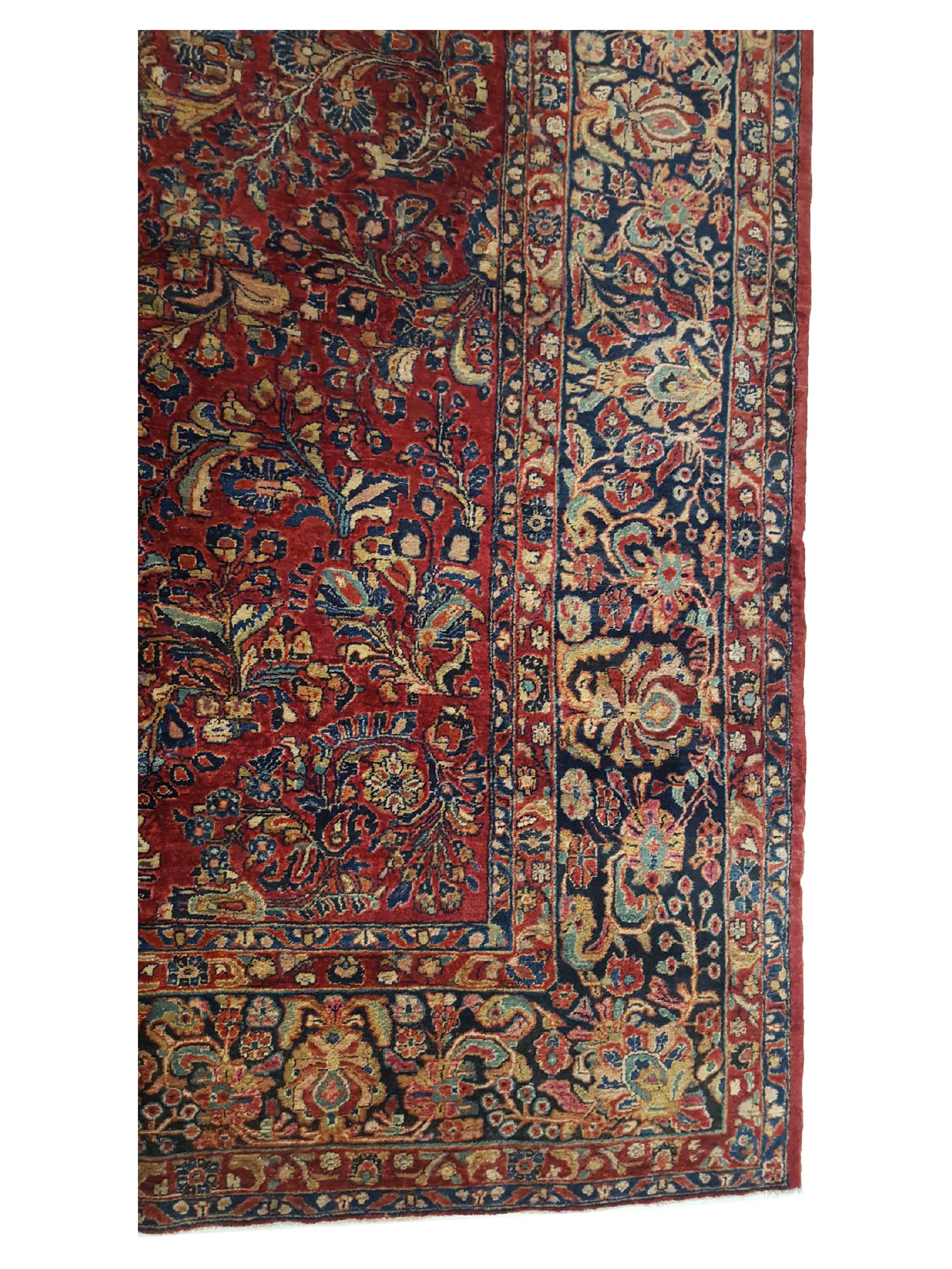 Antique Sarouk Burgundy 10x14 - Image 4 of 6