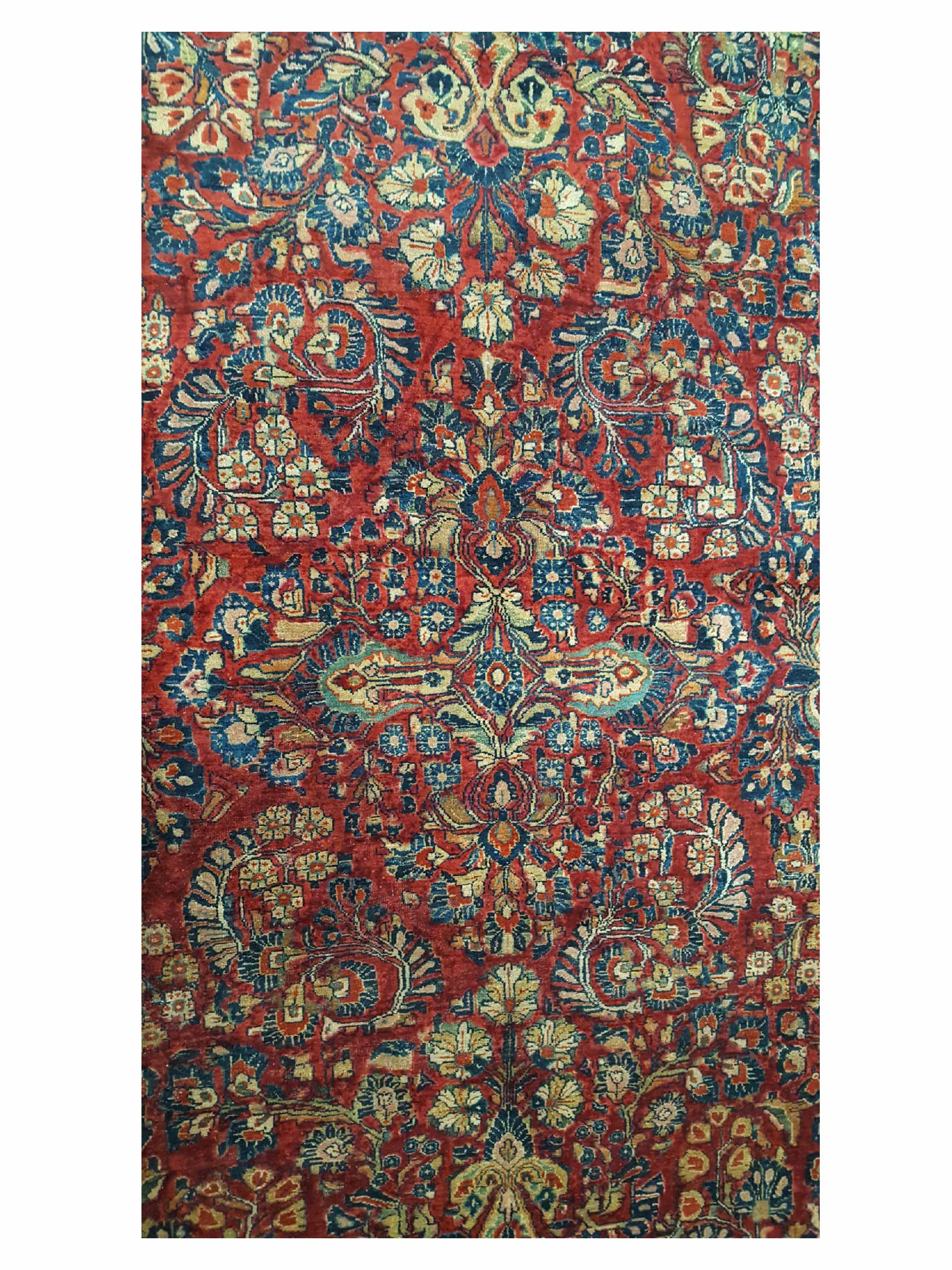 Antique Sarouk Burgundy 10x14 - Image 5 of 6