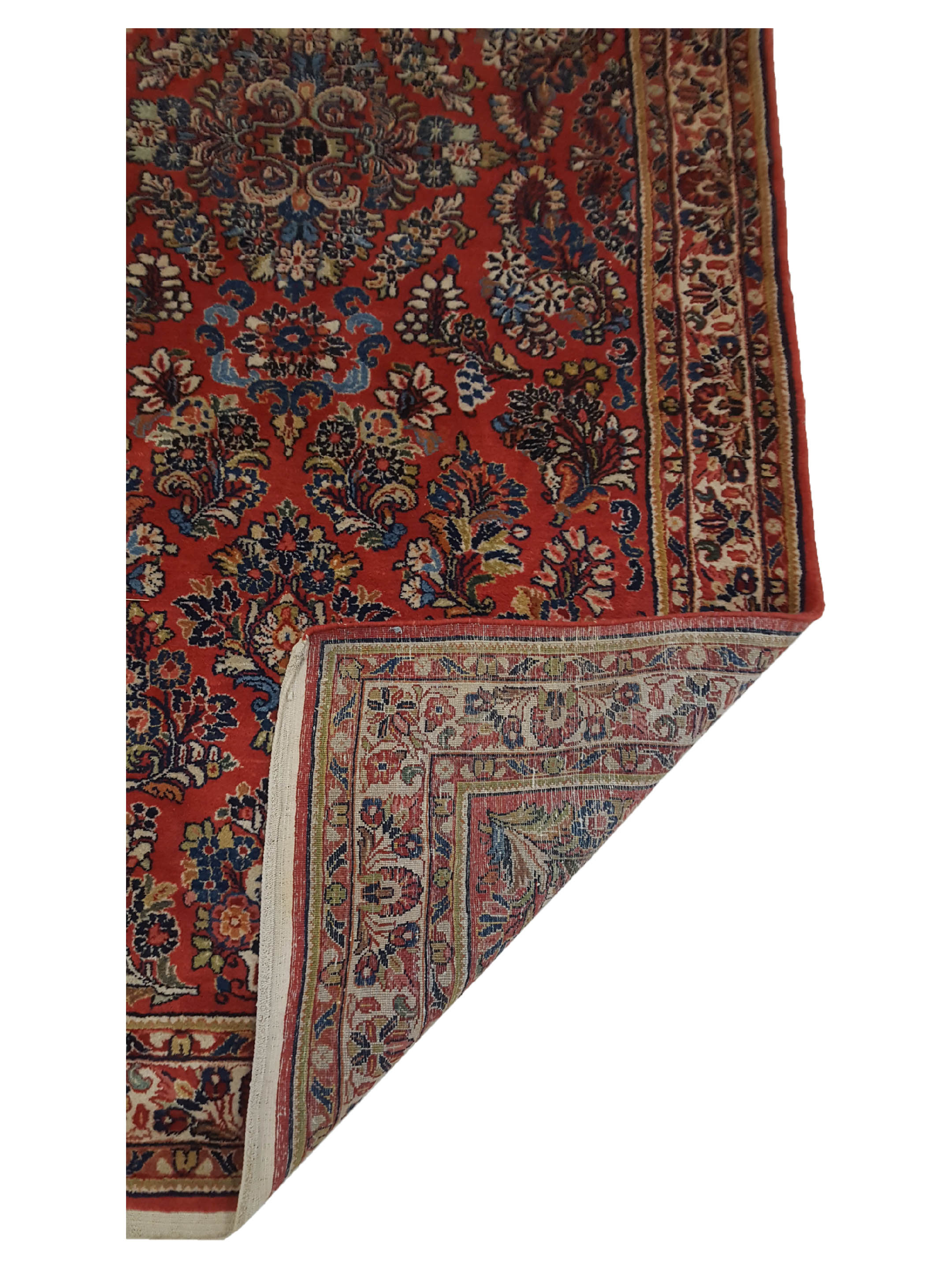 Antique Sarouk Red 5x9 - Image 3 of 6