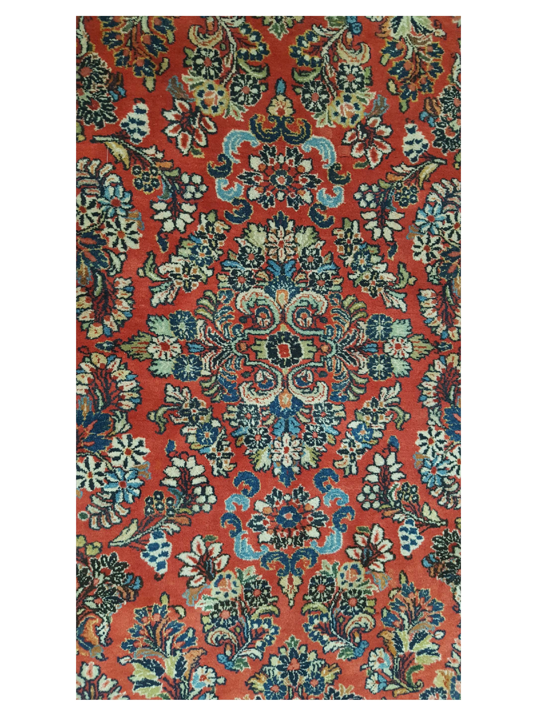 Antique Sarouk Red 5x9 - Image 5 of 6