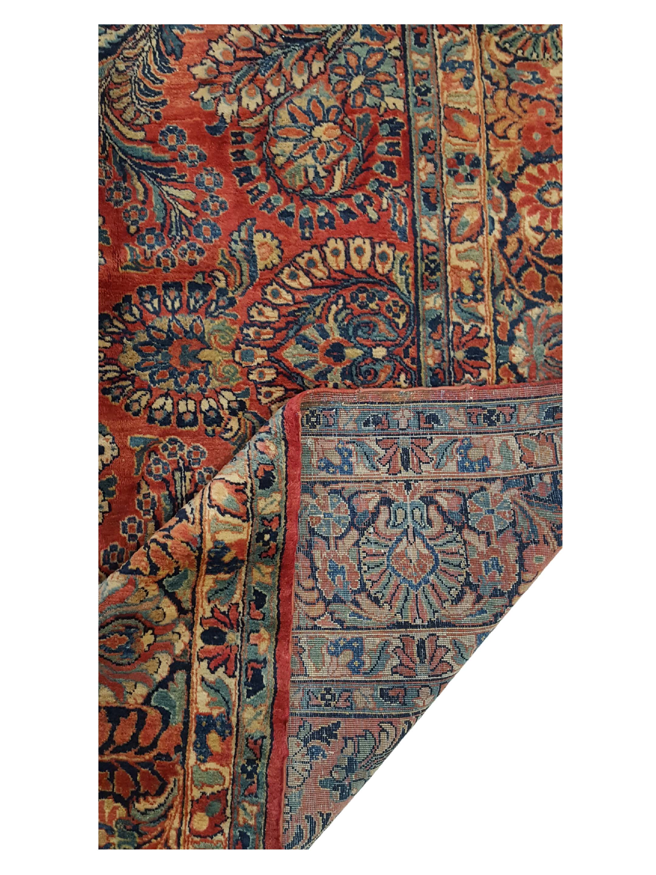 Antique Sarouk Rust 9x12 - Image 3 of 6
