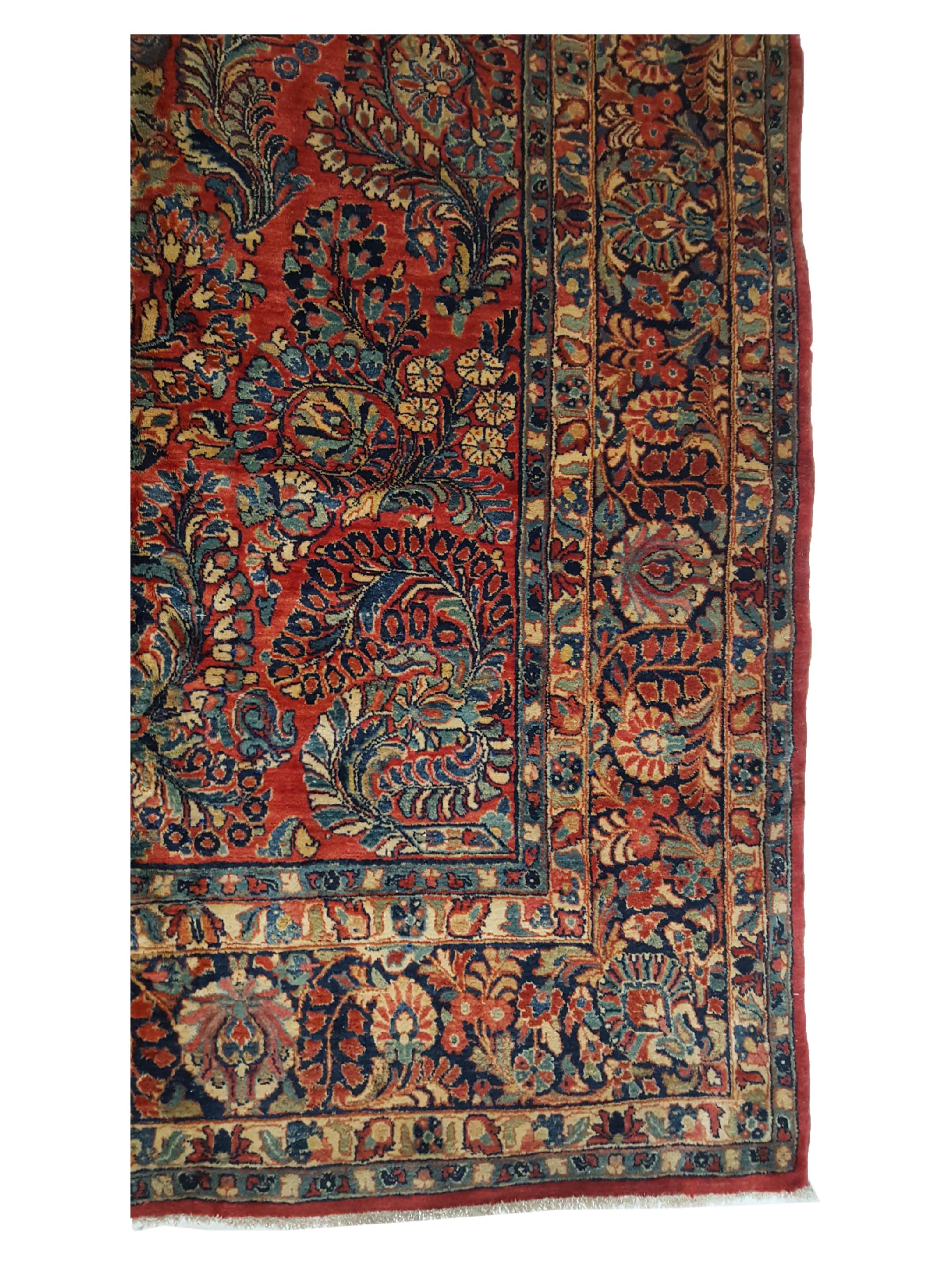 Antique Sarouk Rust 9x12 - Image 4 of 6