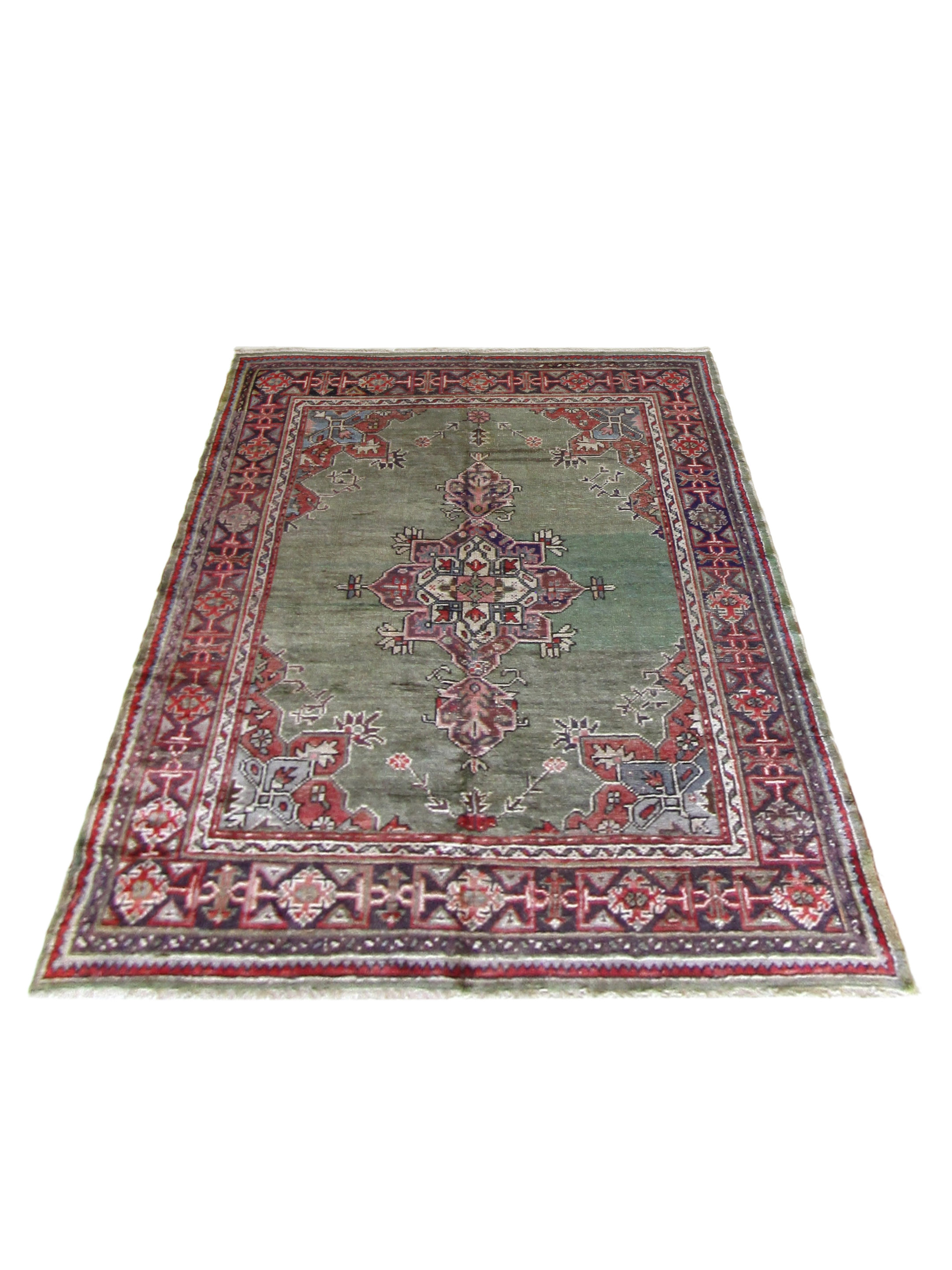 Antique Ushak Green 6x8 - Image 2 of 5