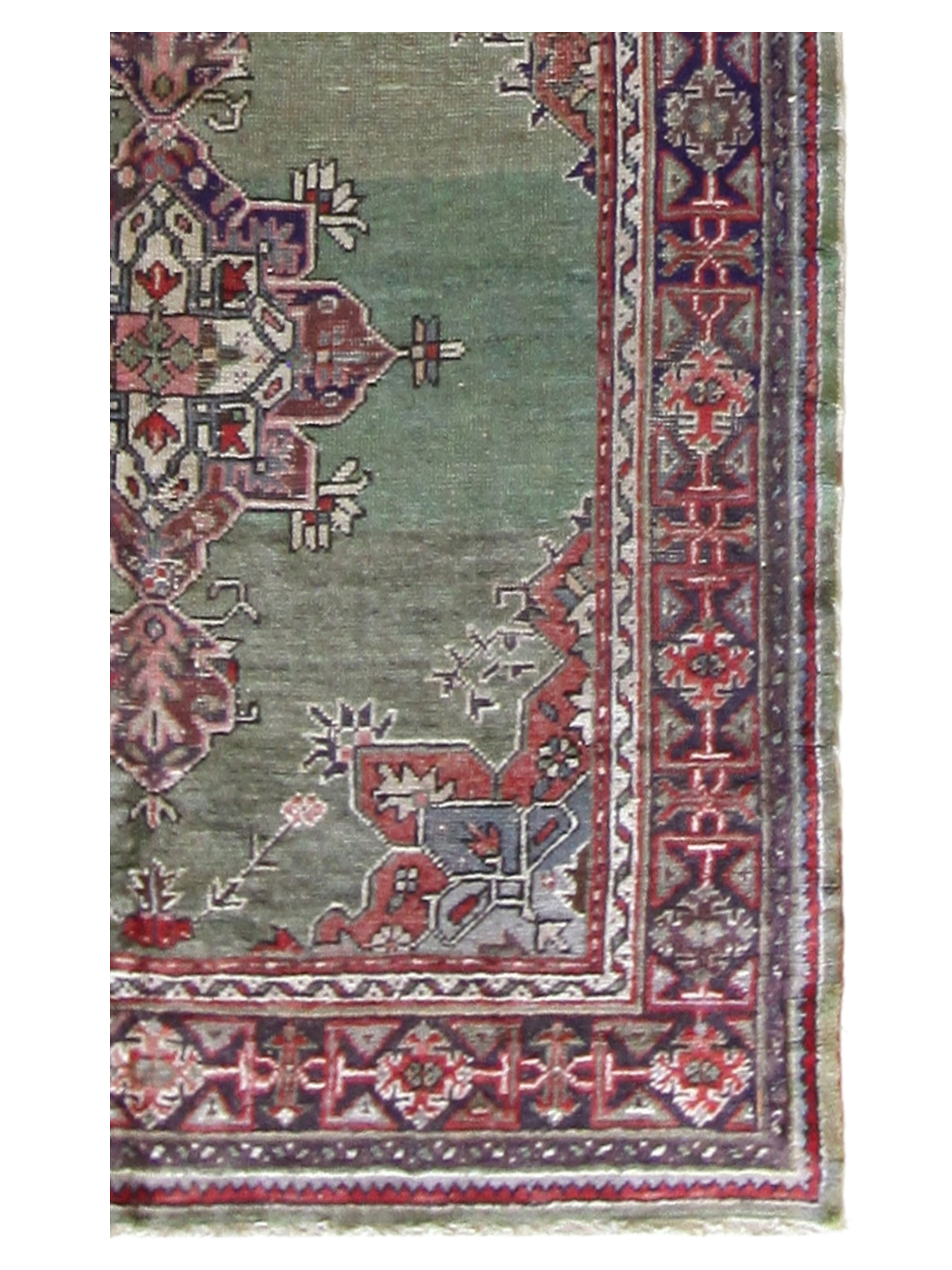 Antique Ushak Green 6x8 - Image 3 of 5