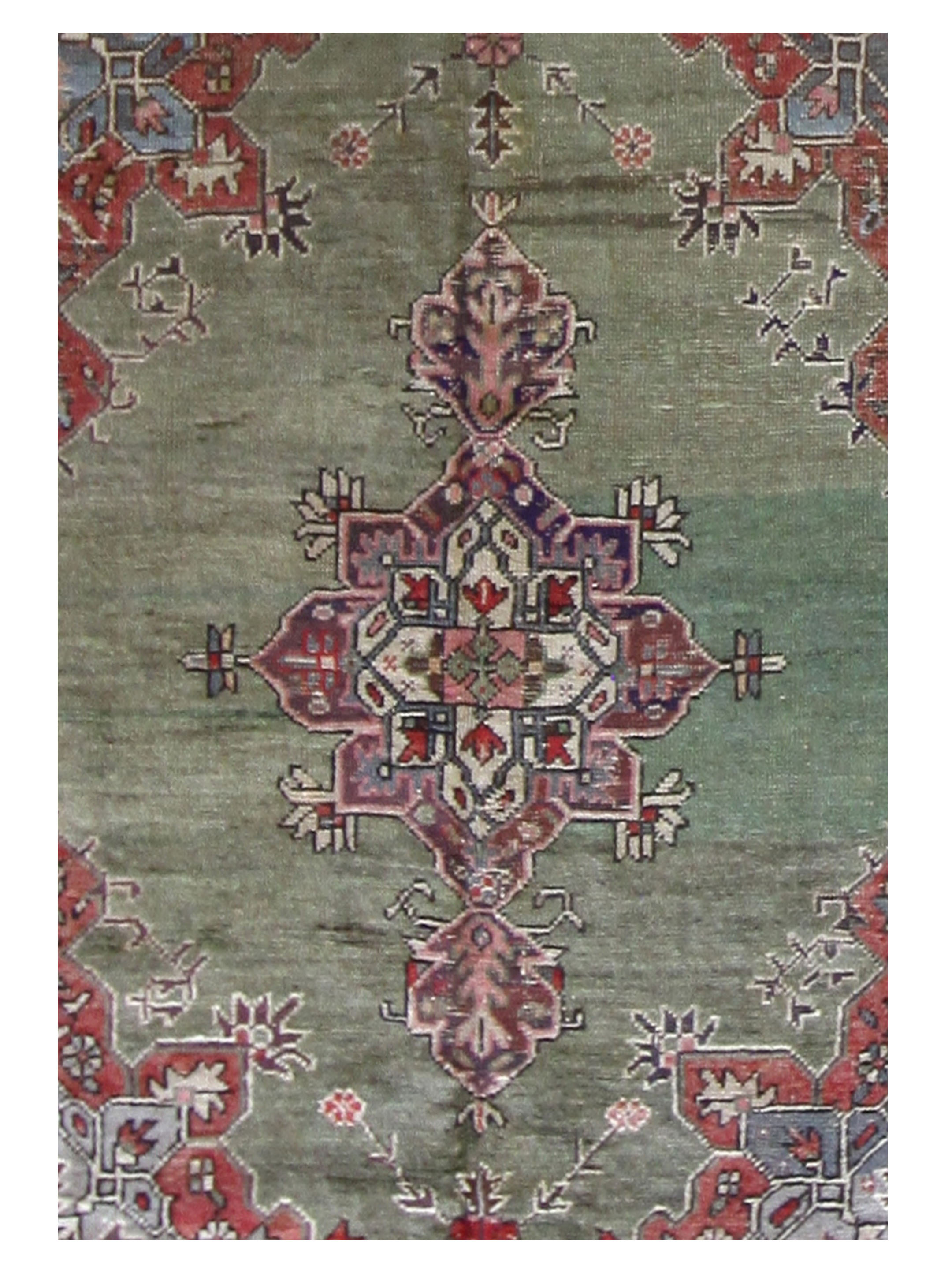 Antique Ushak Green 6x8 - Image 4 of 5