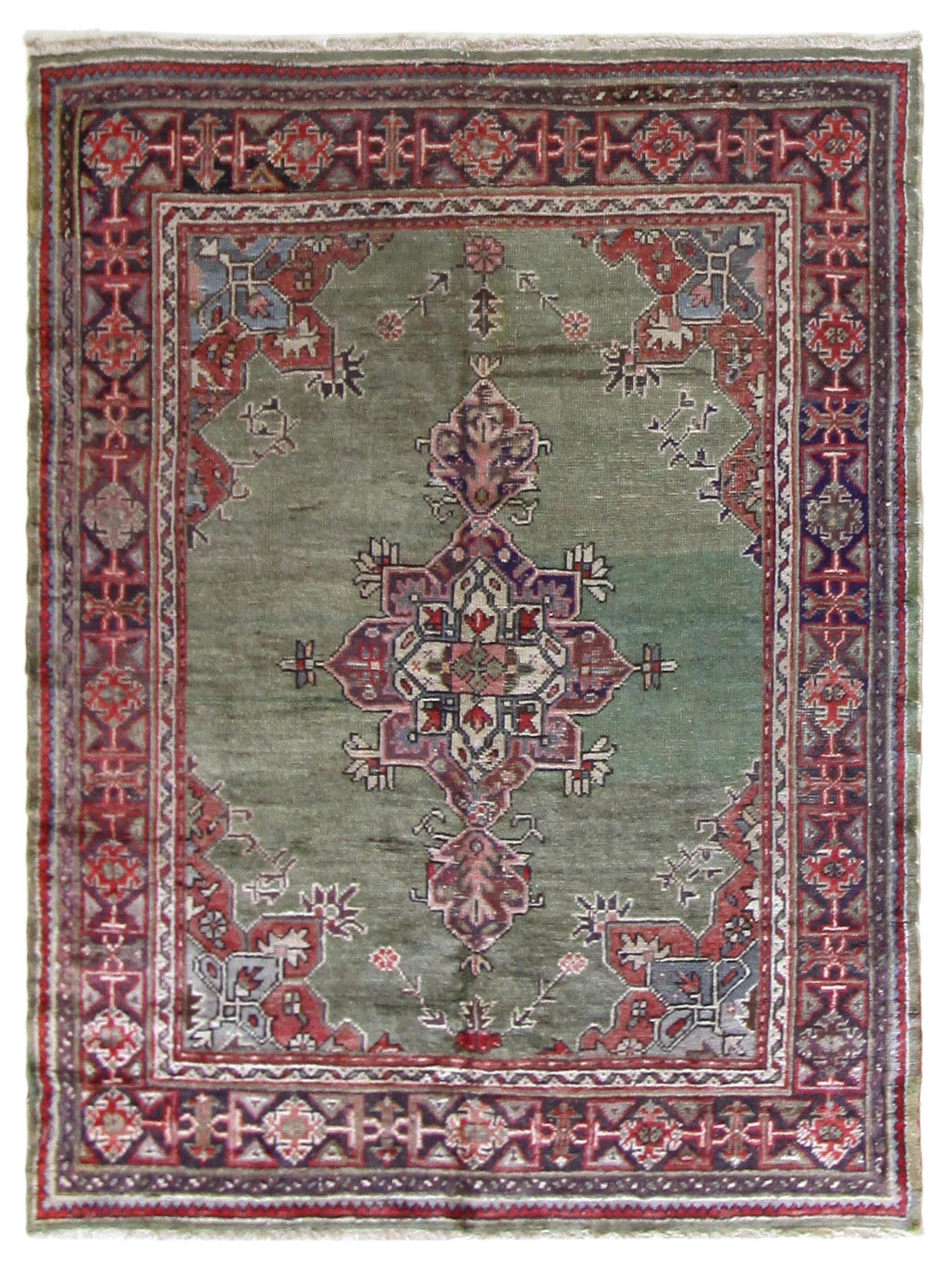Antique Ushak Green 6x8