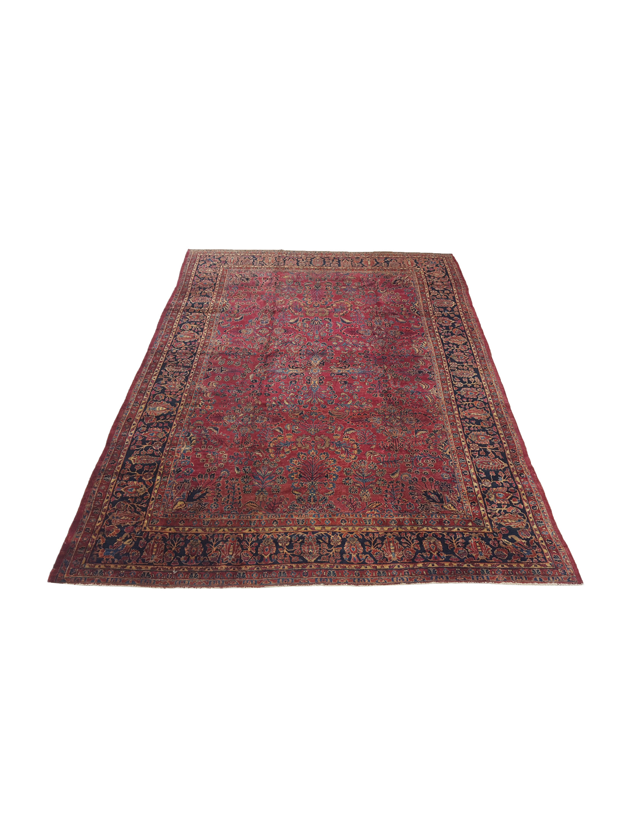 Antique Sarouk Red 10x13 - Image 2 of 8