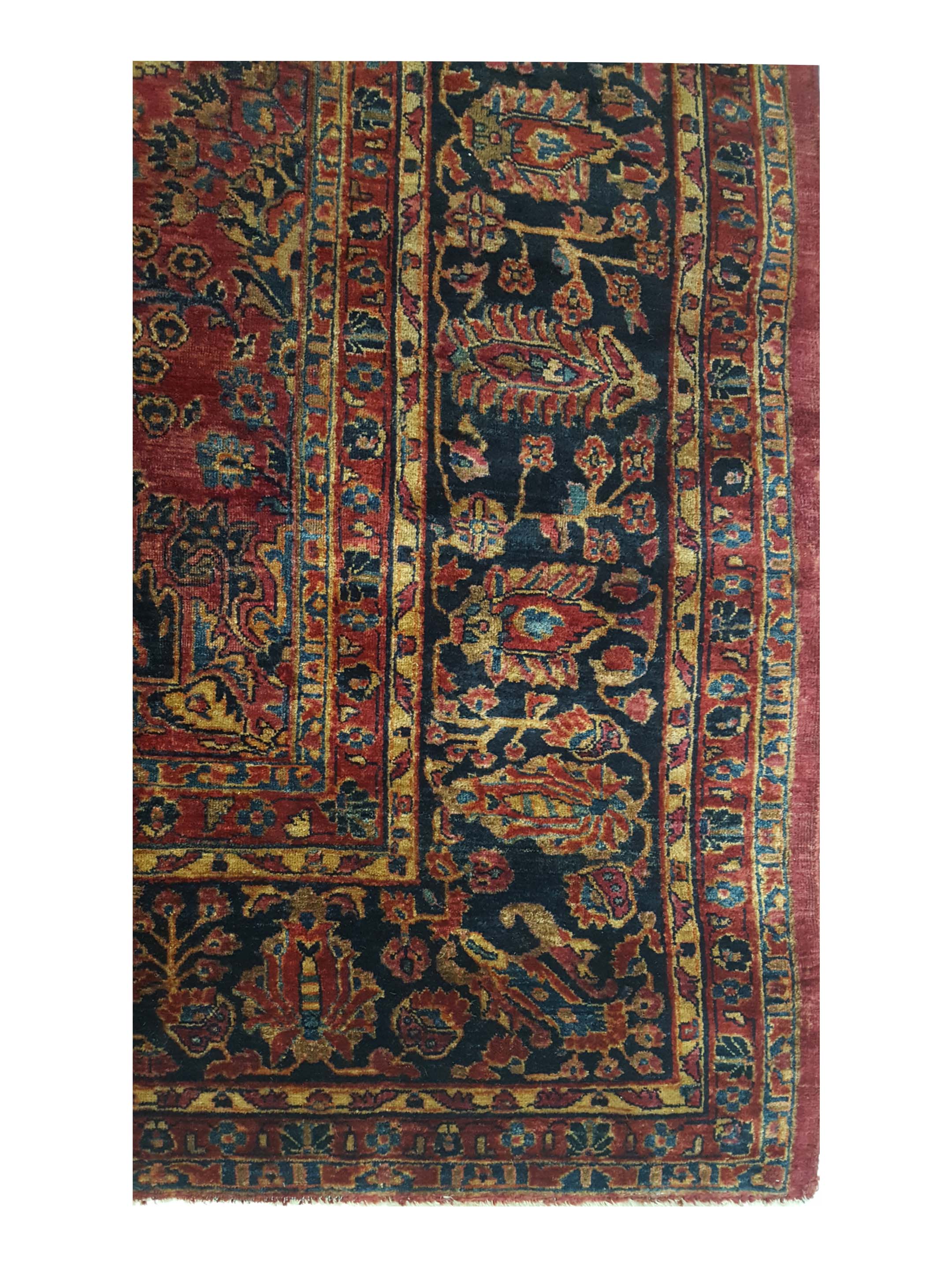 Antique Sarouk Red 10x13 - Image 4 of 8